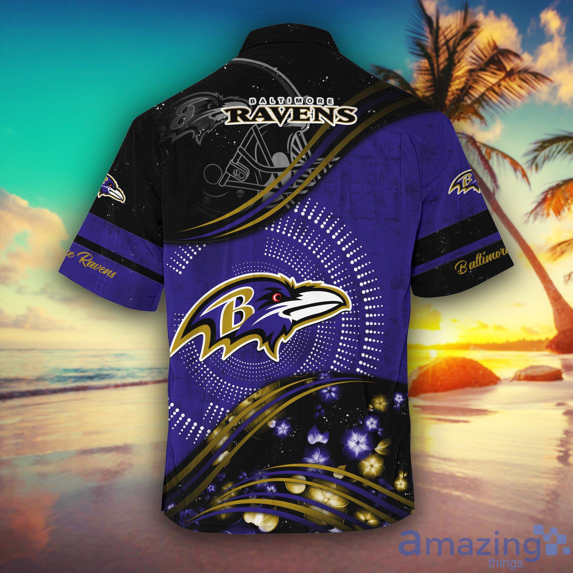 Baltimore Ravens NFL Flower Hawaiian Shirt Ideal Gift For Fans