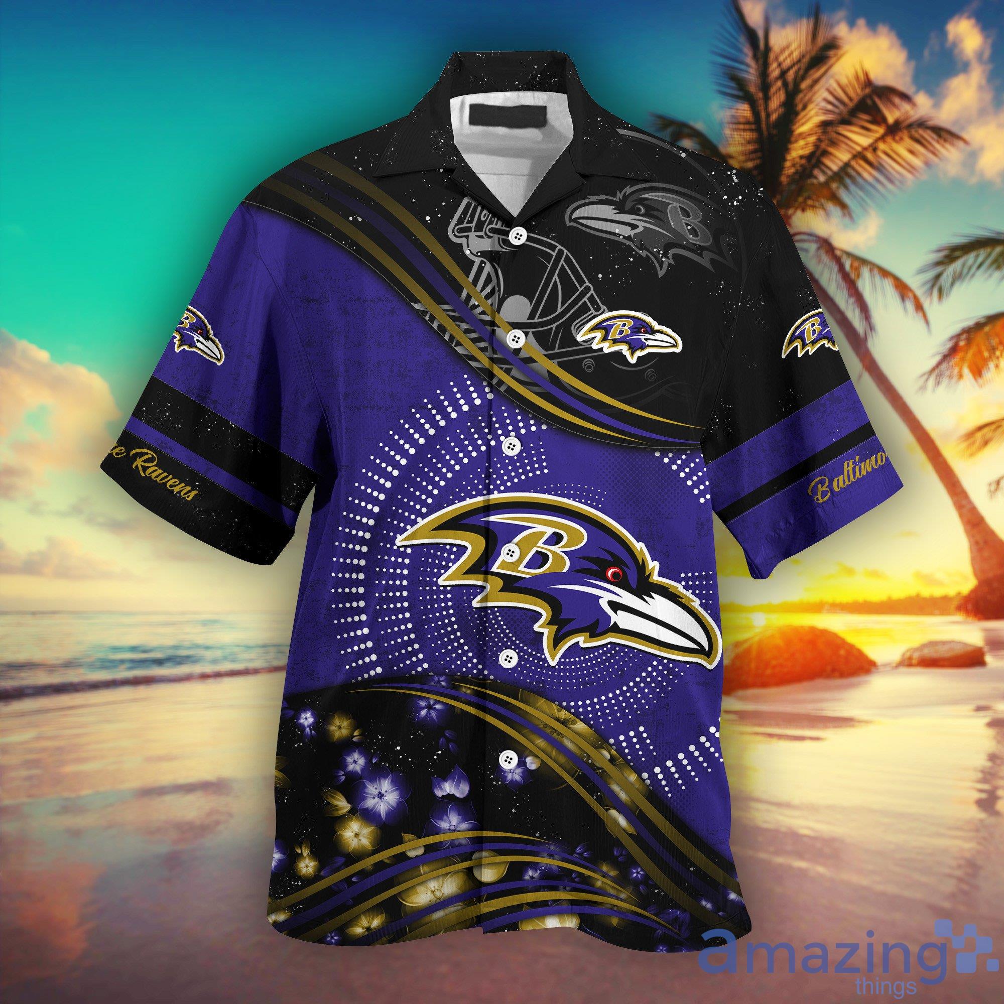 Baltimore Ravens NFL Flower Hawaiian Shirt Ideal Gift For Fans