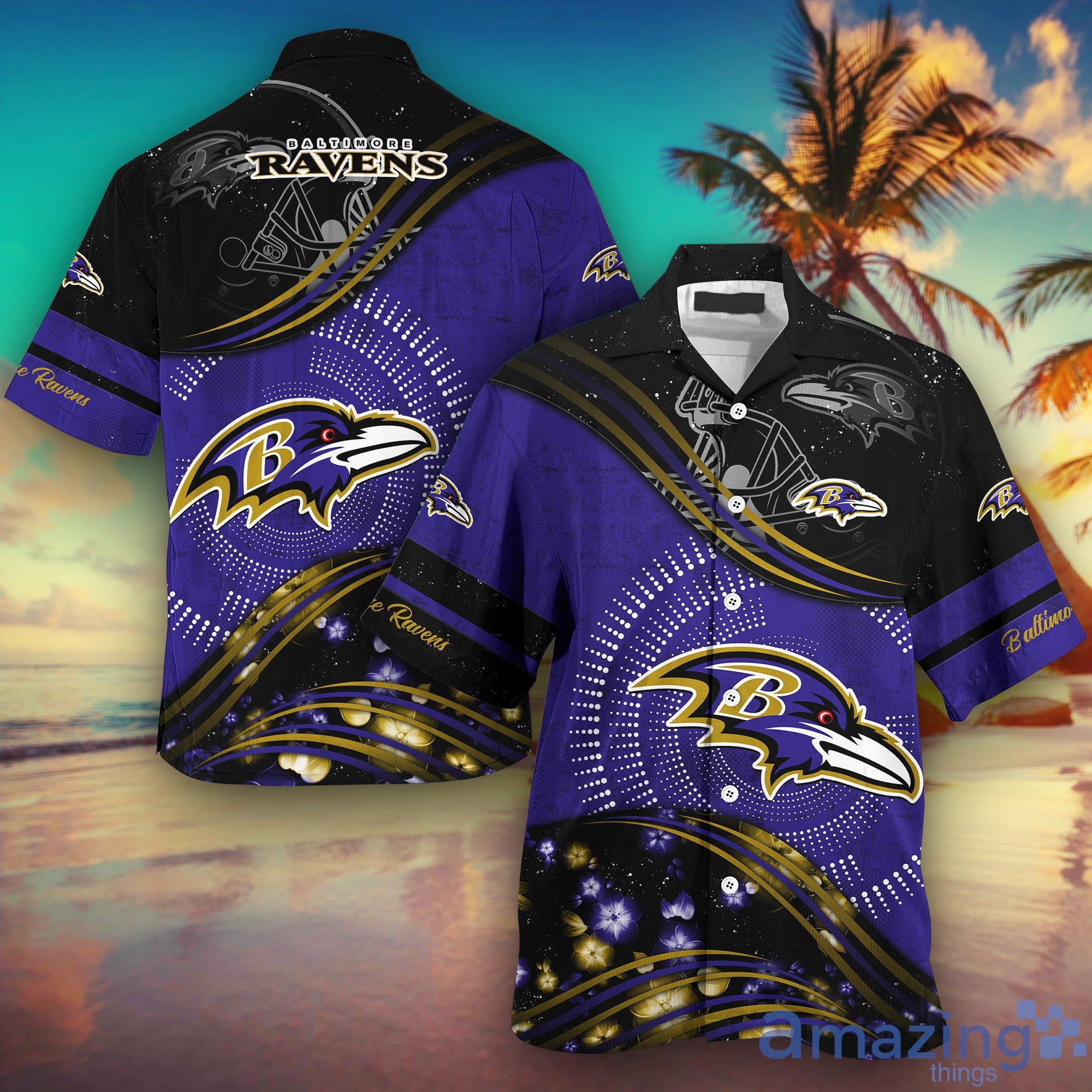 Baltimore Ravens NFL Flower Hawaiian Shirt Ideal Gift For Fans