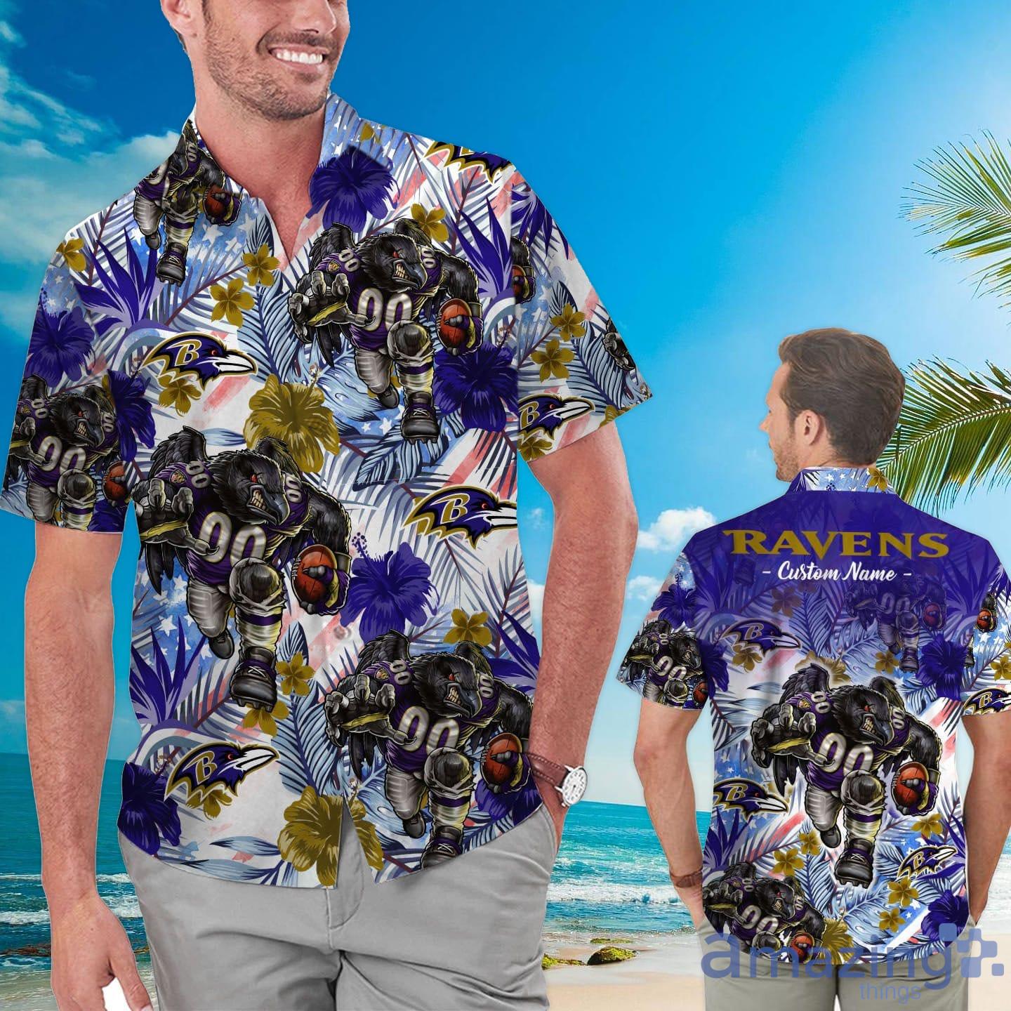 20% OFF Baltimore Ravens Hawaiian Shirt Tropical Flower Short Sleeve – 4  Fan Shop