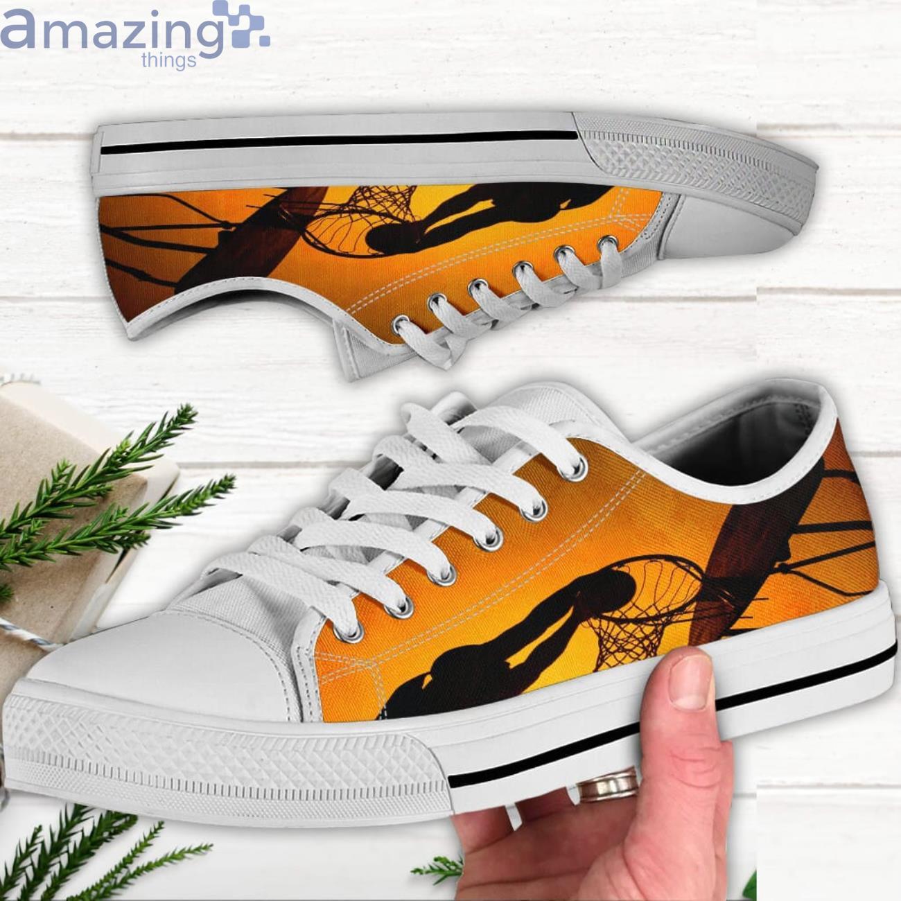 Basketball Shoes Basketball Lover Low Top Canvas Shoes Product Photo 1