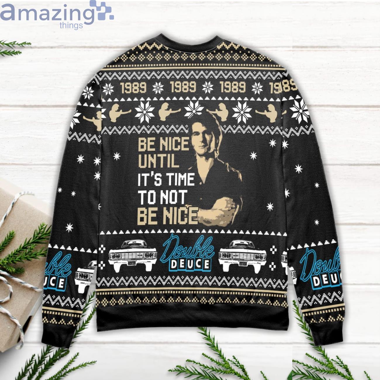 Double ugly cheap christmas sweater