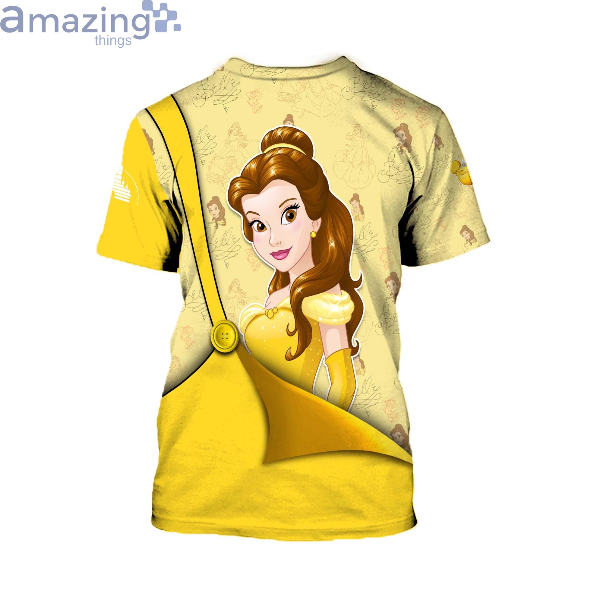 Beauty & The Beast Belle Button Overalls Patterns Disney Cartoon