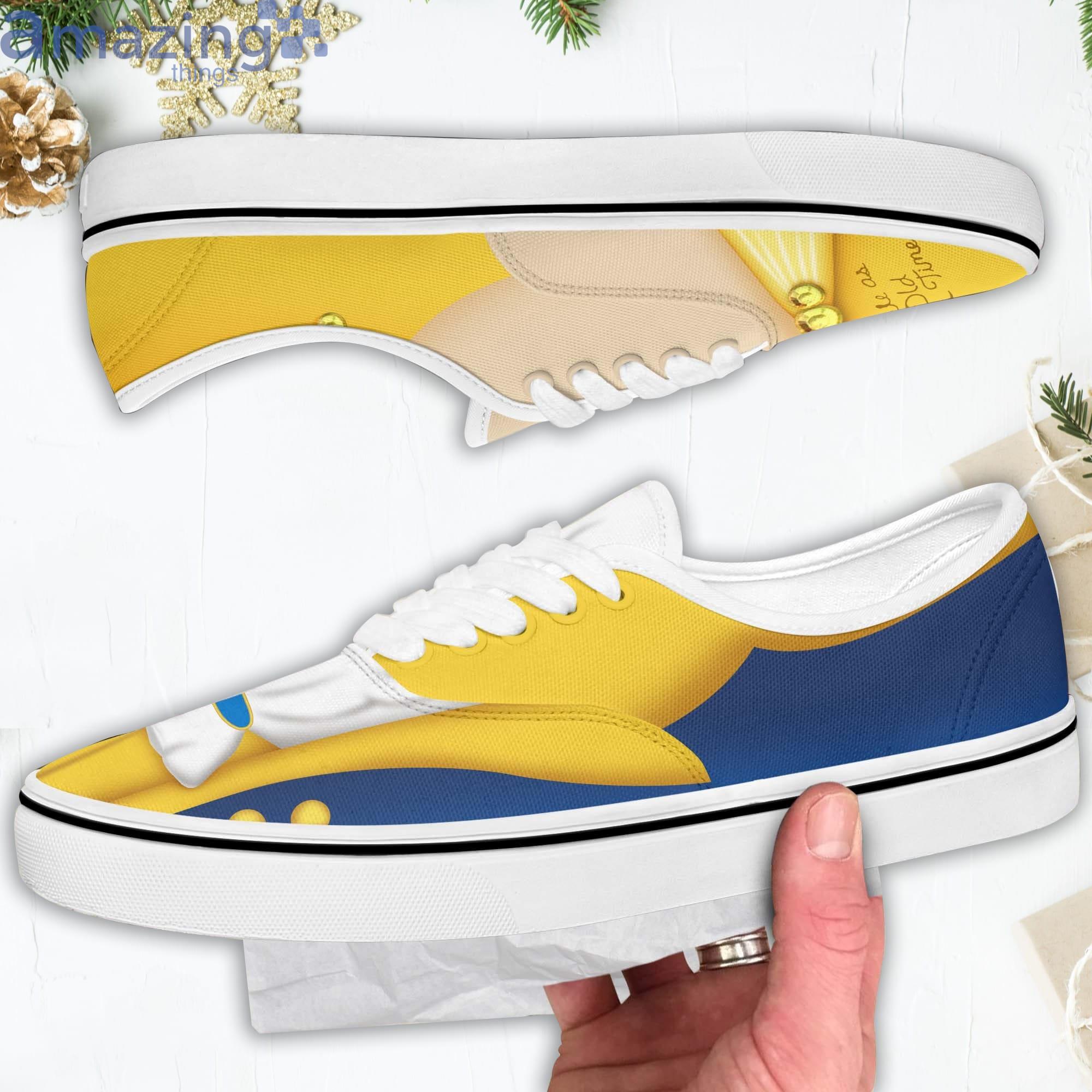 streepje constant controleren Beauty & The Beast Yellow Blues Disney Cartoon Low Top Slip On Lace Up  Canvas Vans Shoes