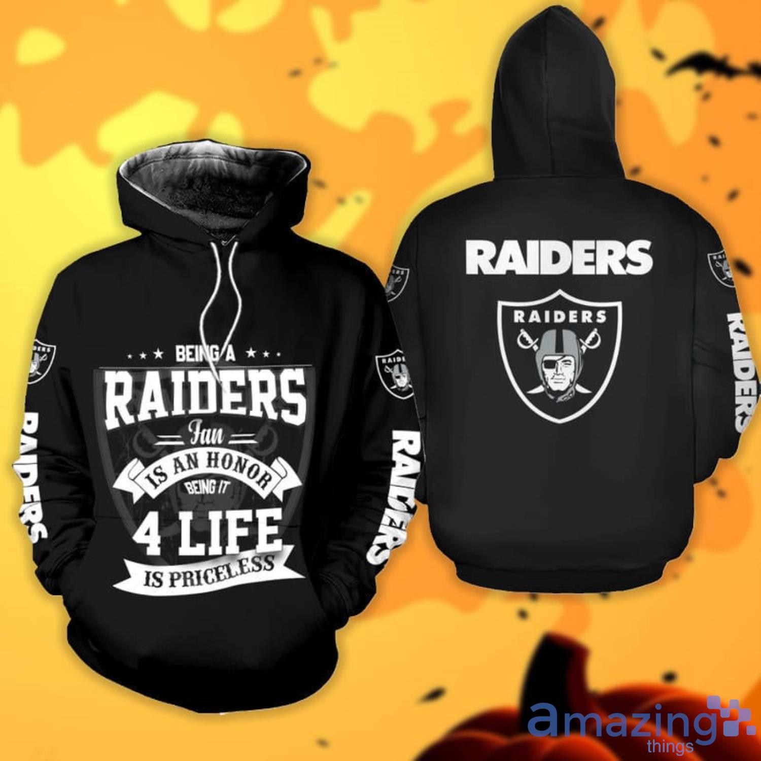 Raiders Hoodie 3D Style201 All Over Printed  Raiders hoodie, Football fan  shirts, Fan shirts