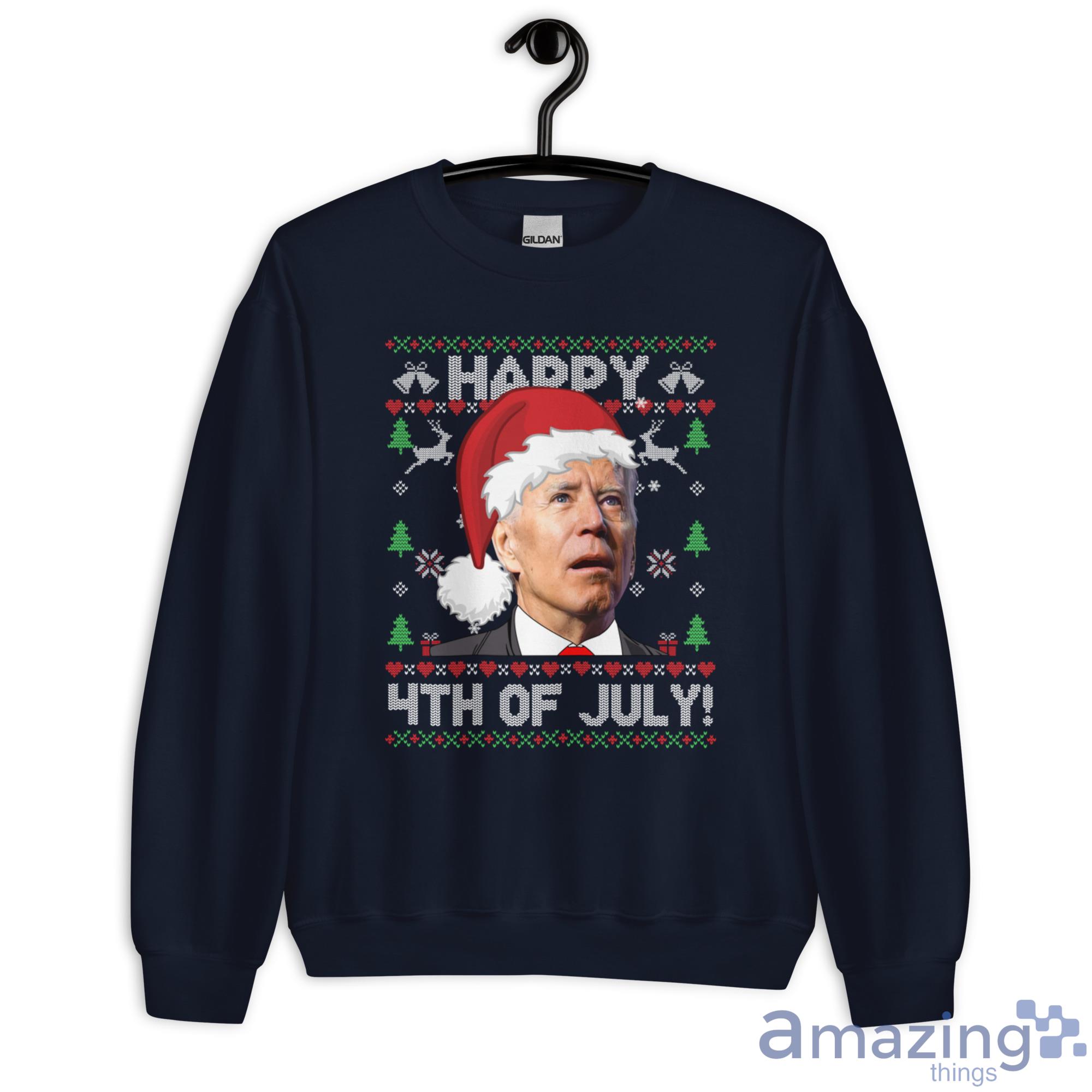 Biden Happy 4th Of July Christmas Sweatshirt - G180 Unisex Heavy Blend Crewneck Sweatshirt-1
