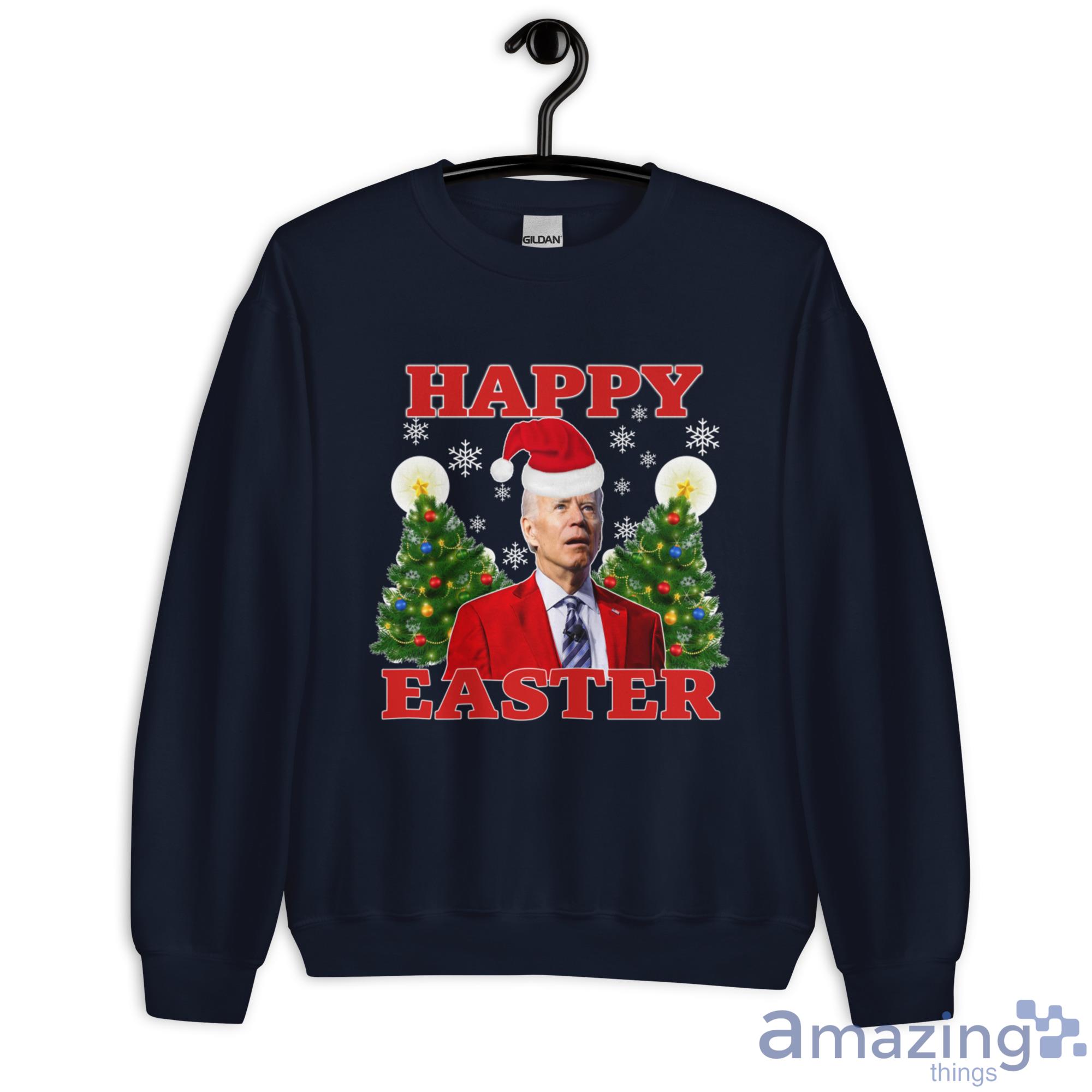 Biden Happy Easter Christmas Sweatshirt - G180 Unisex Heavy Blend Crewneck Sweatshirt-1