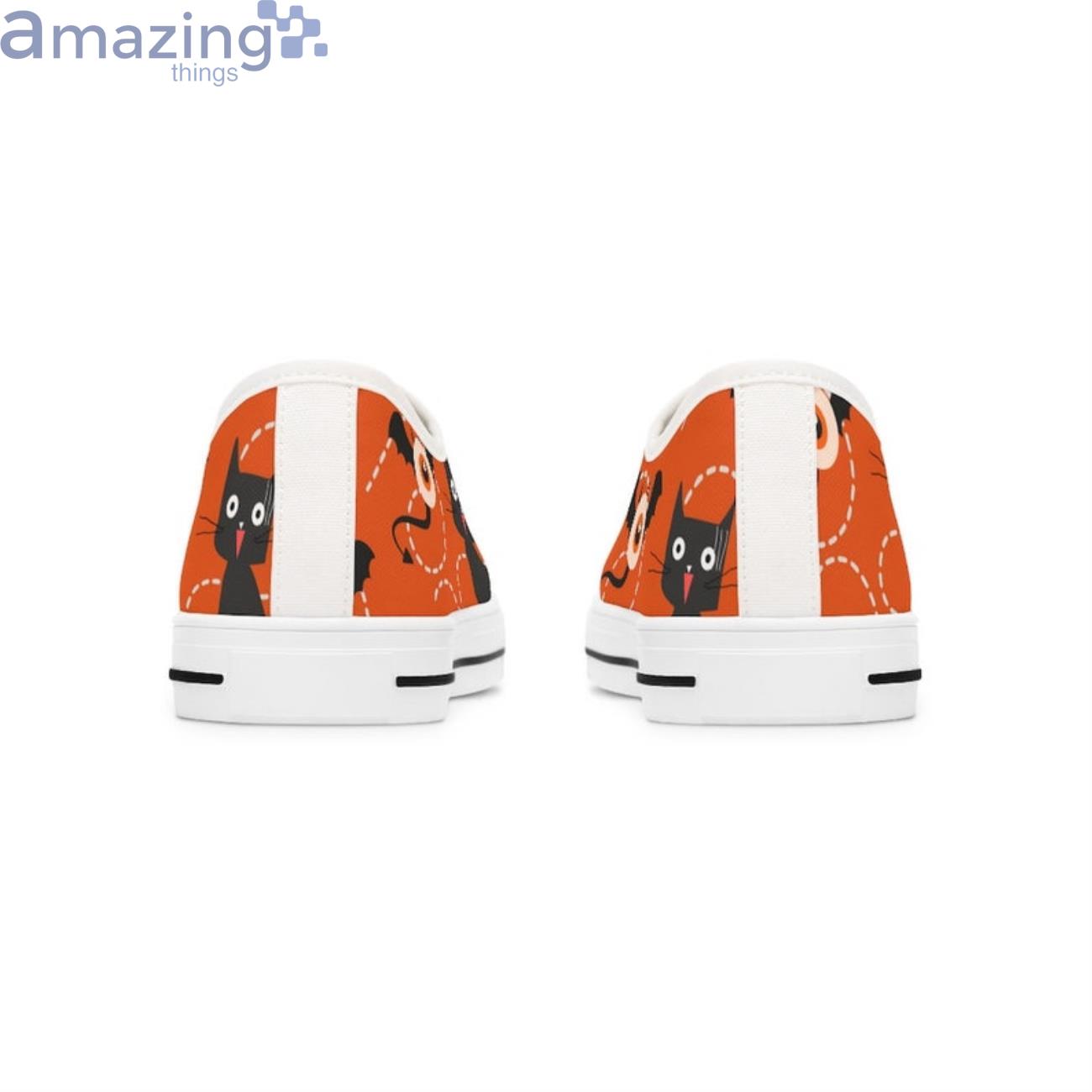 Black Cat Halloween Sneakers Halloween Low Top Shoes image Black Cat Halloween Sneakers Halloween Low Top Shoes Product Photo 4