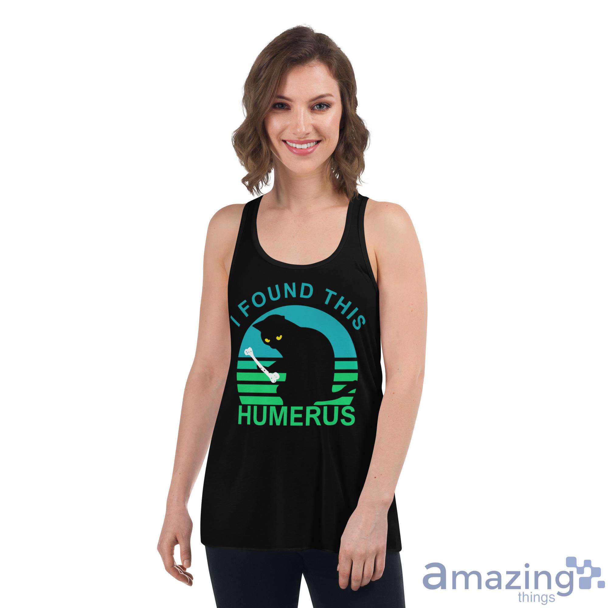 Black Cat I Found This Humerus Shirt image Black Cat I Found This Humerus Shirt - Womens Flowy Racerback Tank