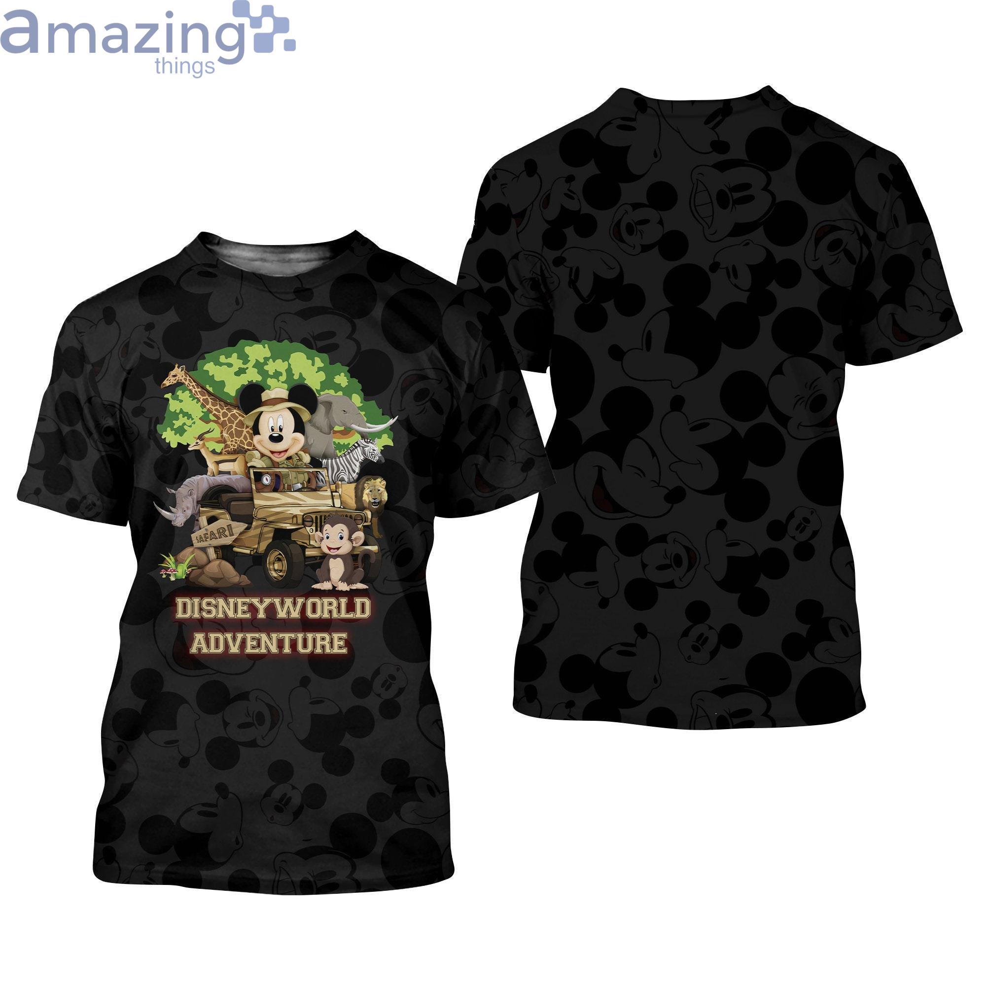 Black Mickey Disneyworld Adventure Disney Cartoon 3D T-Shirts Product Photo 1