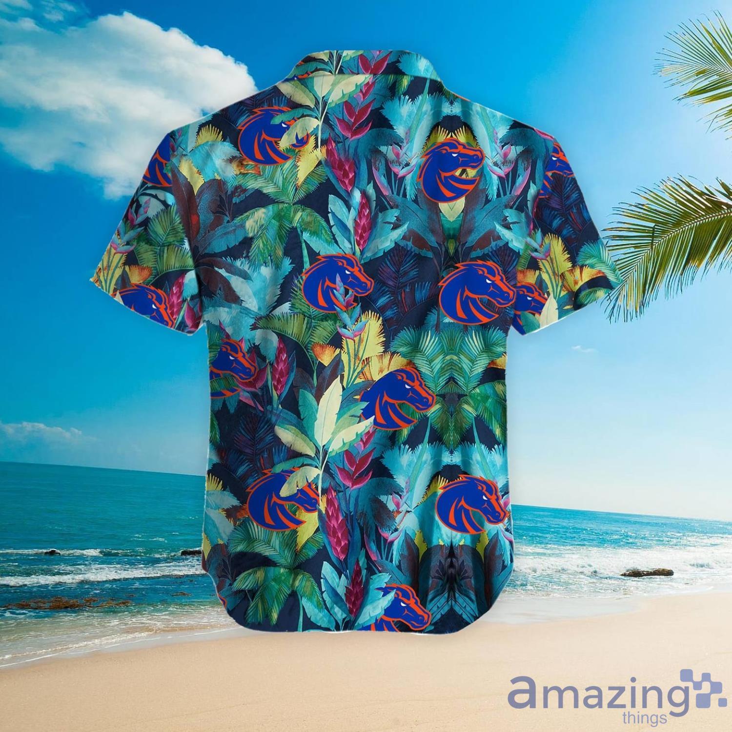 Boise State Broncos Floral Tropical Hawaiian Shirt image Boise State Broncos Floral Tropical Hawaiian Shirt Product Photo 5