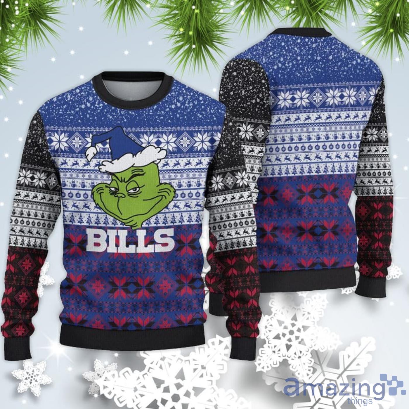 Buffalo Bills Christmas Grinch Sweater For Fans Product Photo 1