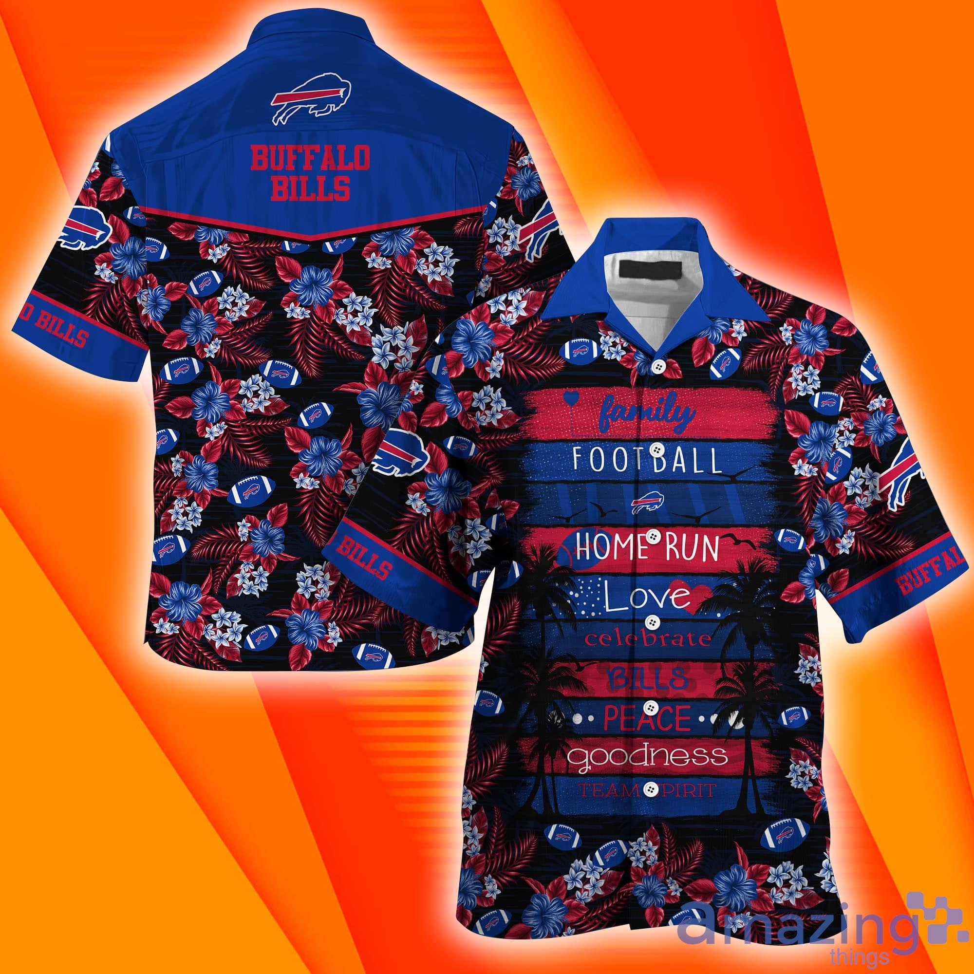 Buffalo Bills NFL Family & Football Short Sleeves Hawaiian Shirt Product Photo 1