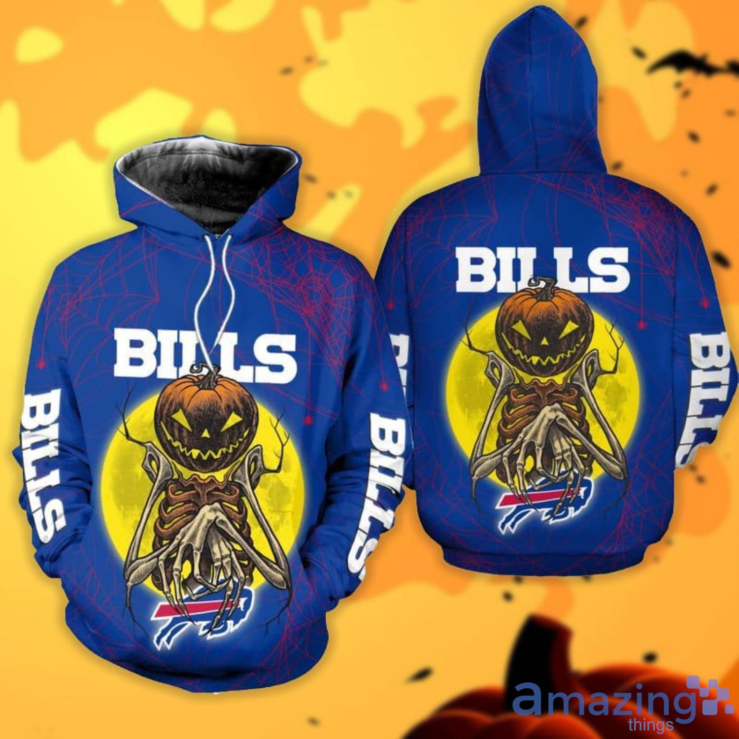 Buffalo Bills Pumpskin Monster Halloween 3D All Over Printed Shirts Product Photo 1