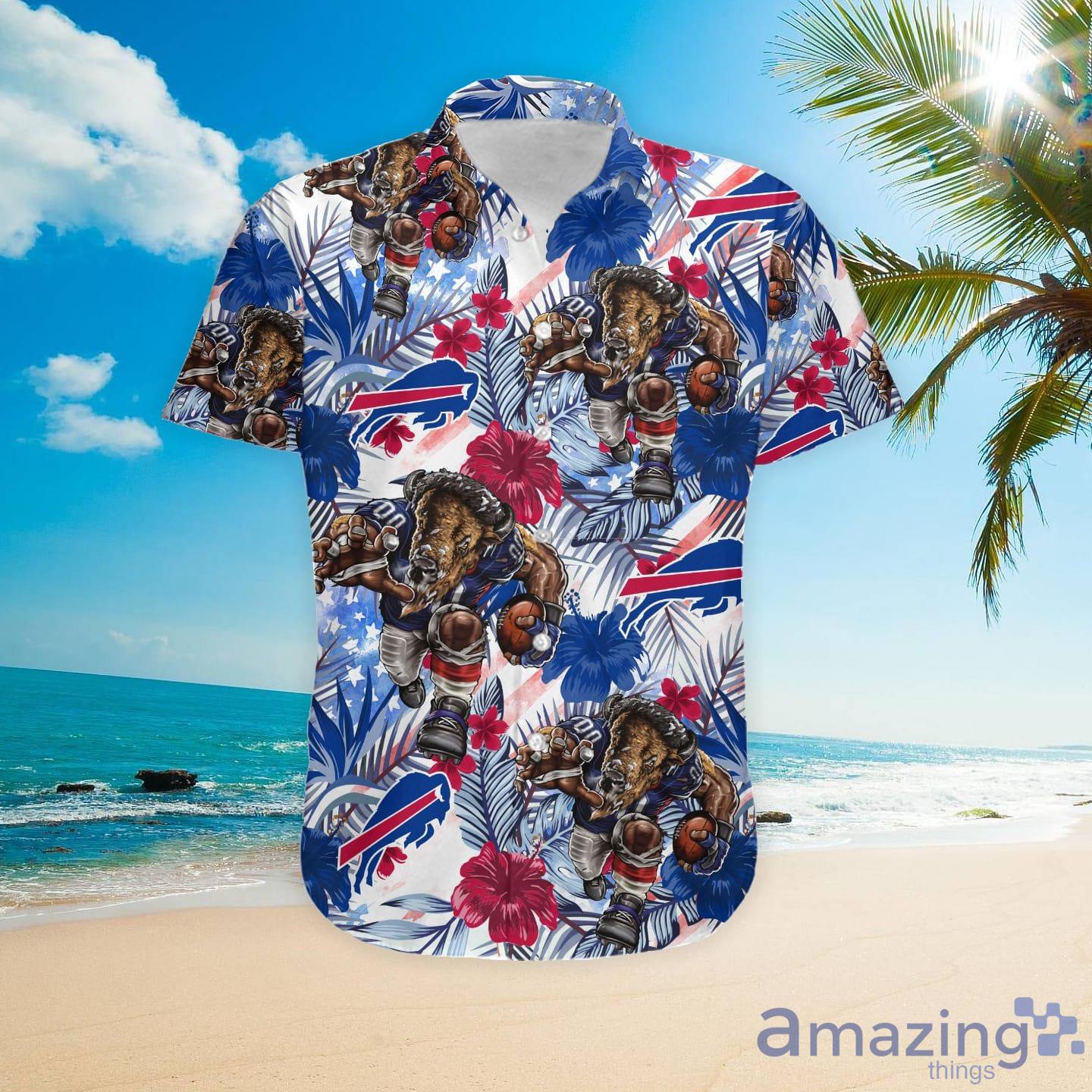 Buffalo Bills Tropical Floral Custom Name Aloha Hawaiian Shirt