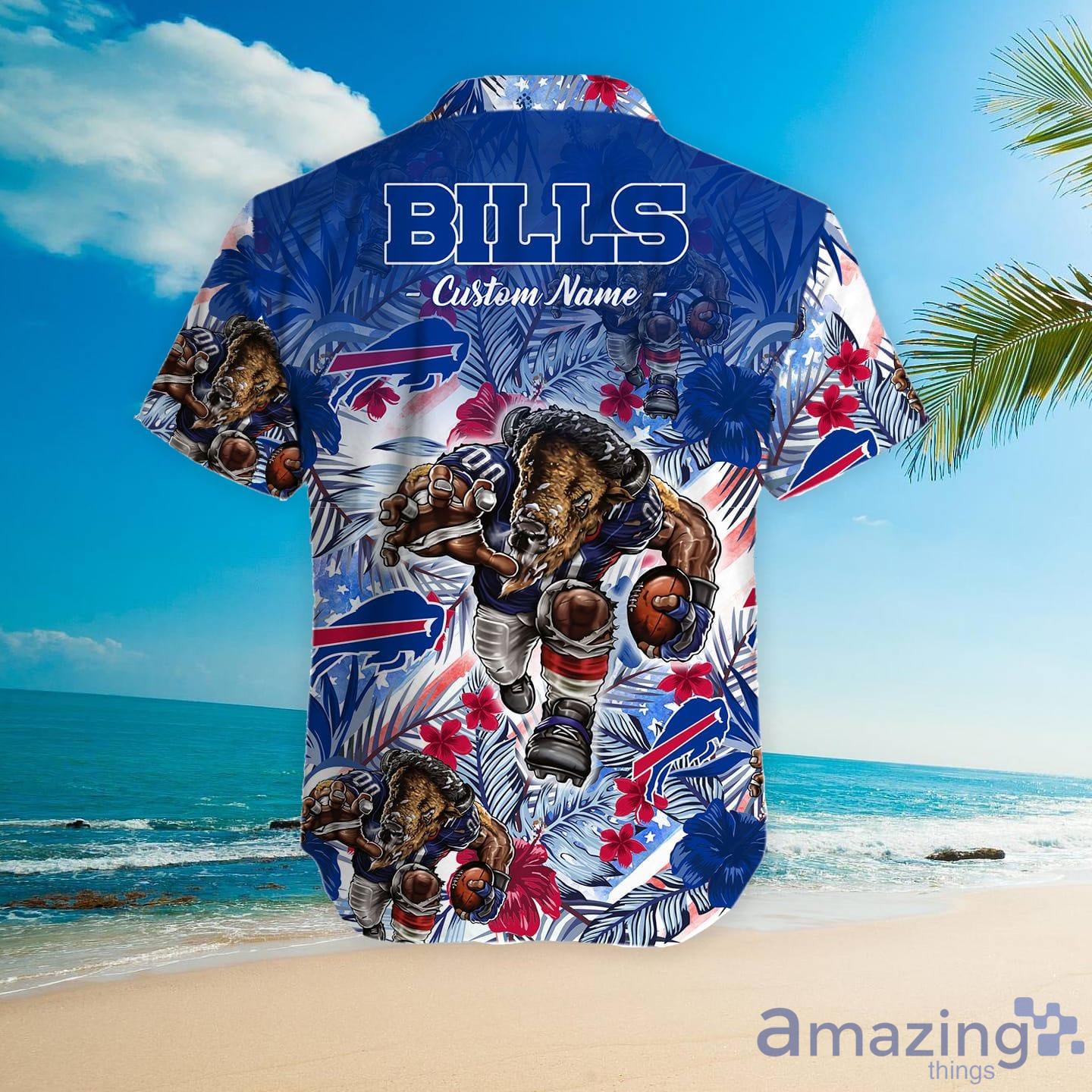 Buffalo Bills Tropical Floral Custom Name Aloha Hawaiian Shirt