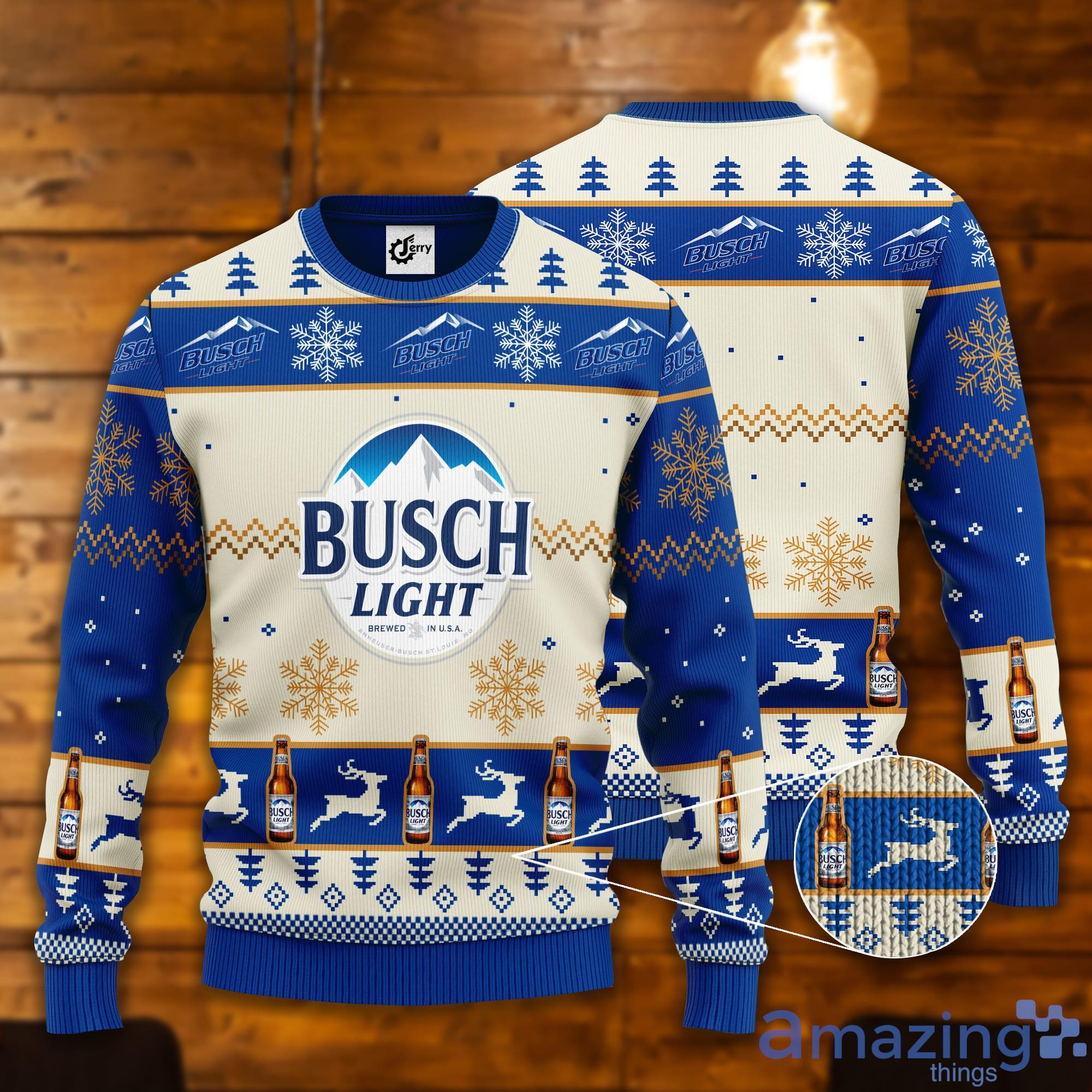 Busch Light Cute Gift Ugly Christmas Sweater Product Photo 1