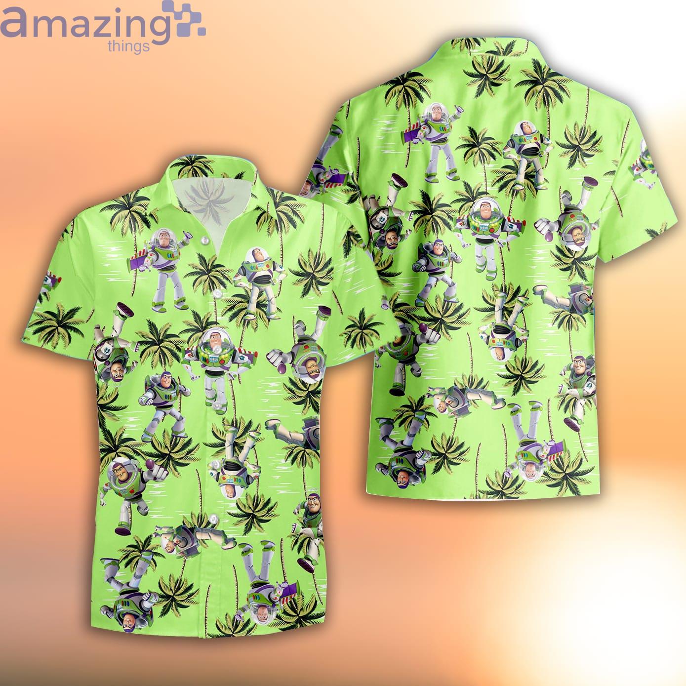 Buzz Lightyear Toy Story Green Patterns Summer Tropical Disney Hawaiian Shirt Product Photo 1