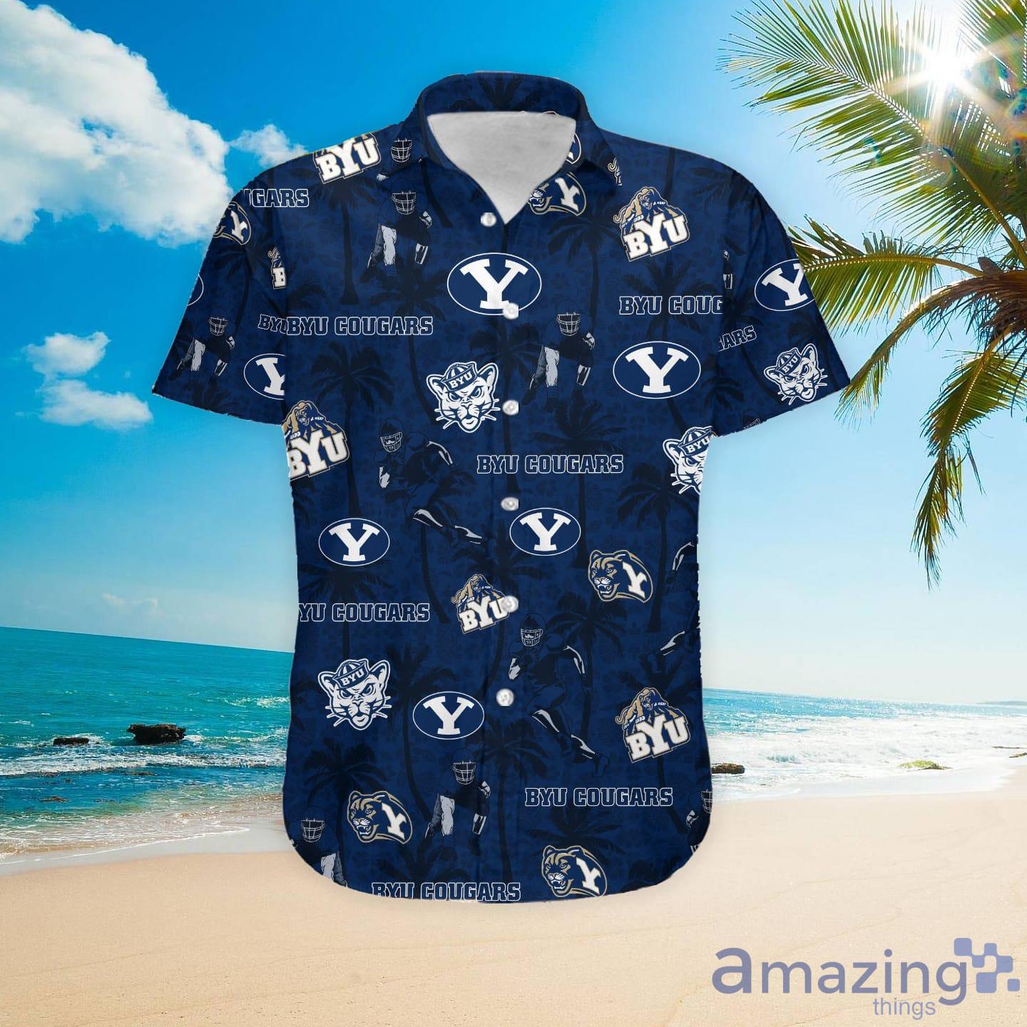 BYU Cougars Tropical Beach Coconut Tree Hawaiian Shirt image BYU Cougars Tropical Beach Coconut Tree Hawaiian Shirt Product Photo 4
