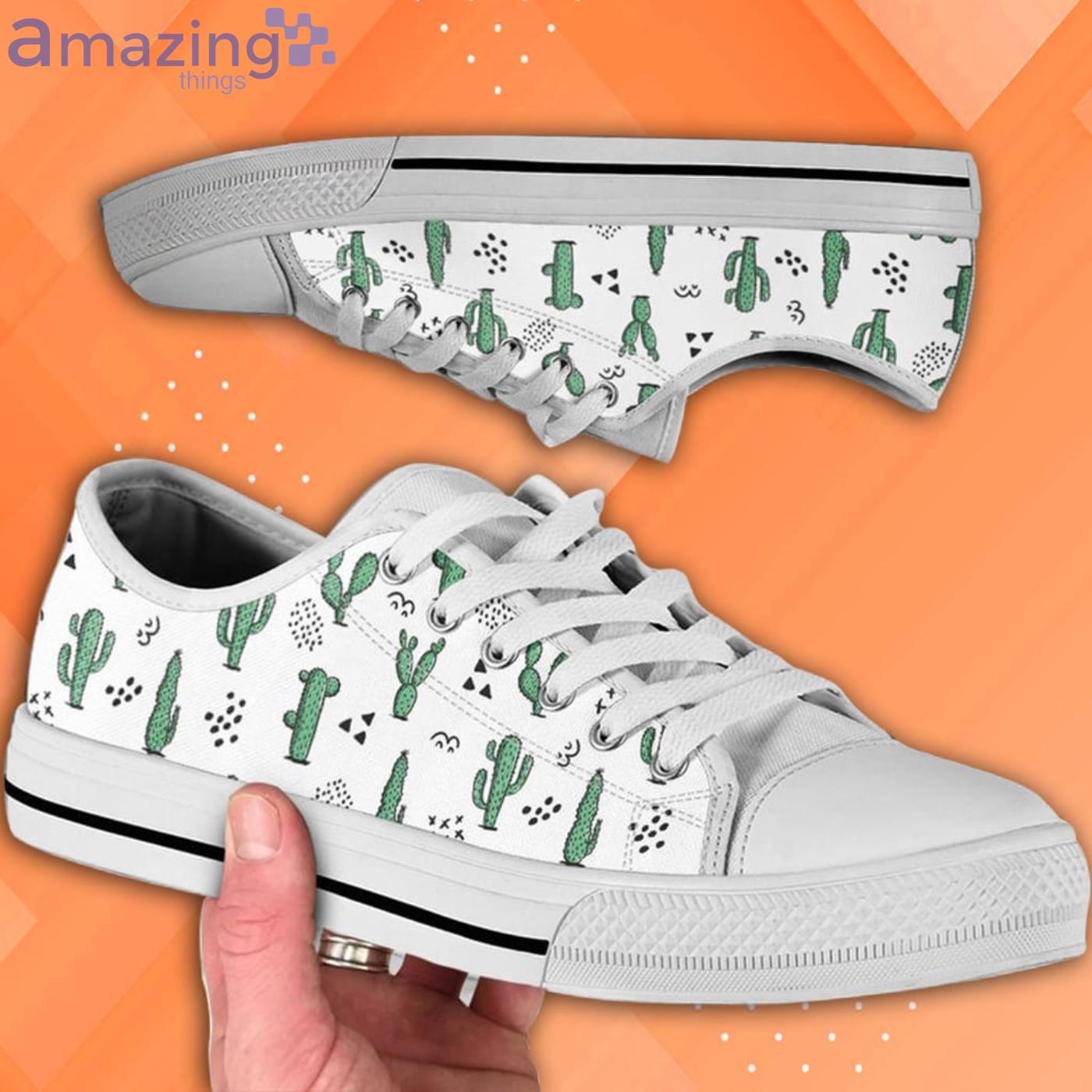 Cactus Lovely Pattern Low Top Shoes Product Photo 1 Cactus Lovely Pattern Low Top Shoes Product Photo 1