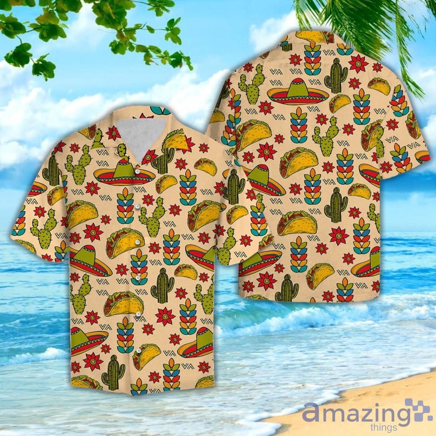 Cactus Tacos Taco Bell Pattern Aloha Hawaiian Shirts Product Photo 1