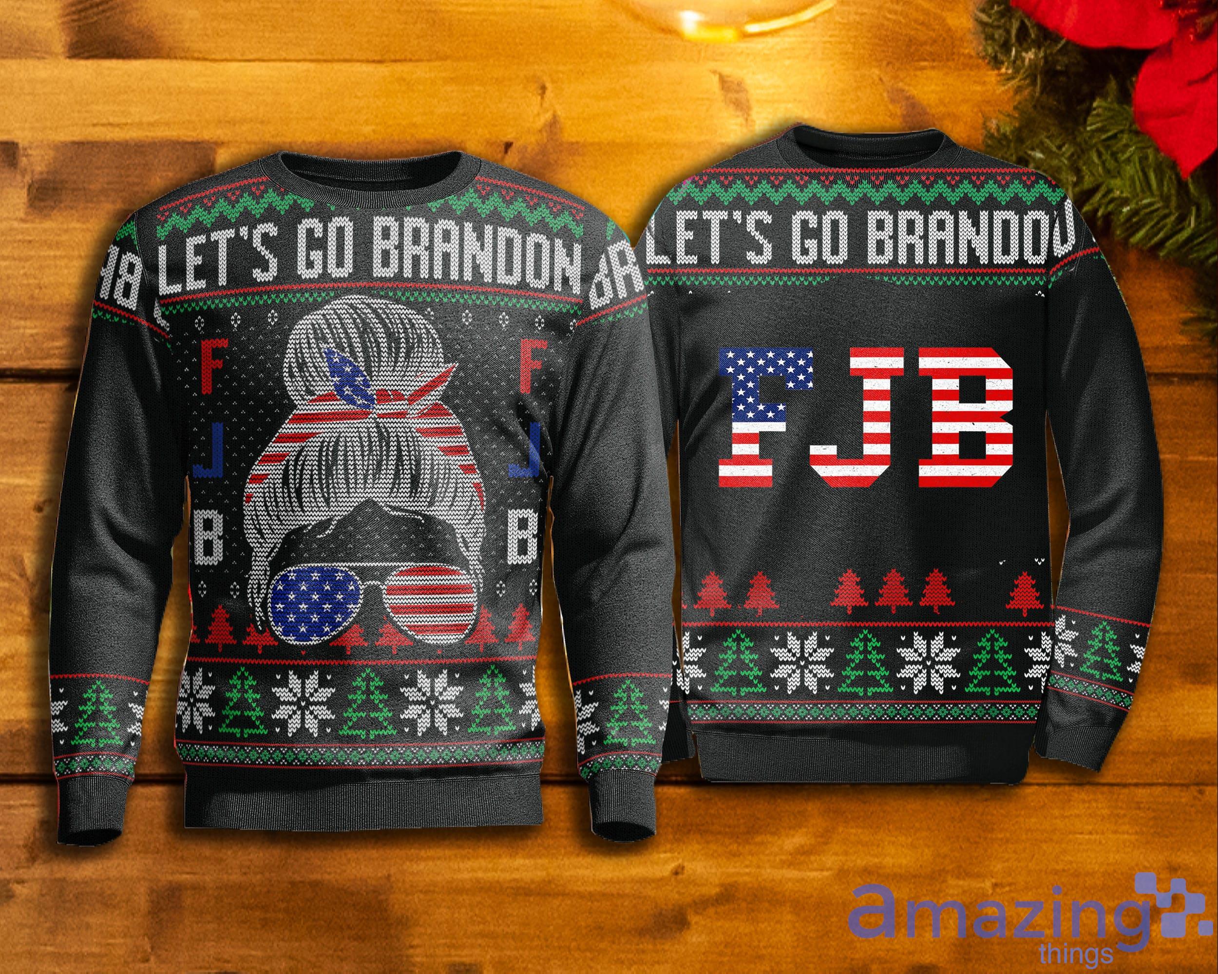 Fjb Let's Go Brandon Ugly Christmas Sweater