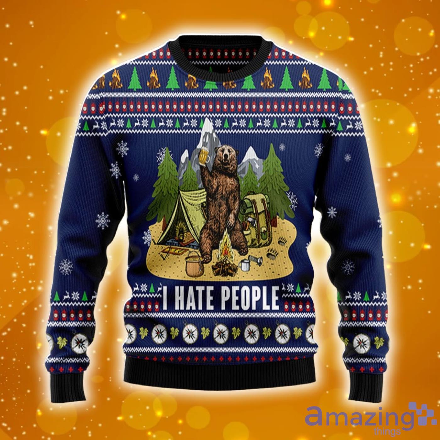 Camping I Hate People Christmas Sweater Hoodie 3D T Shirt Sweater Product Photo 1