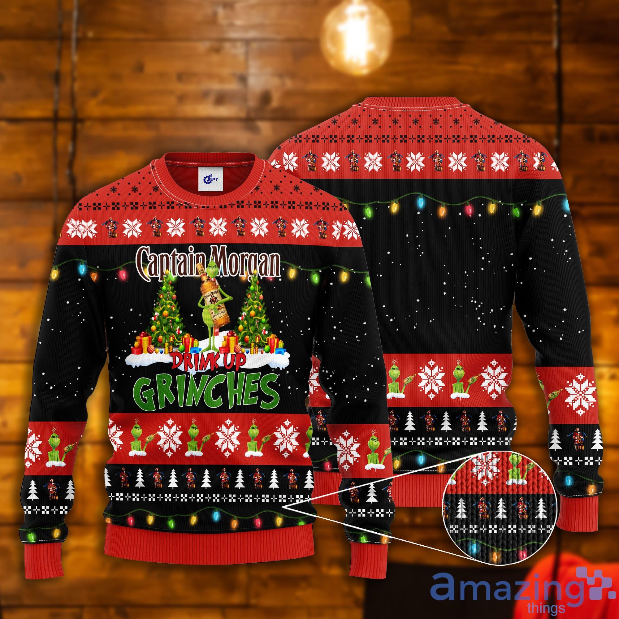 Captain Morgan Drink Up Grinches Ugly Christmas Sweater Product Photo 1