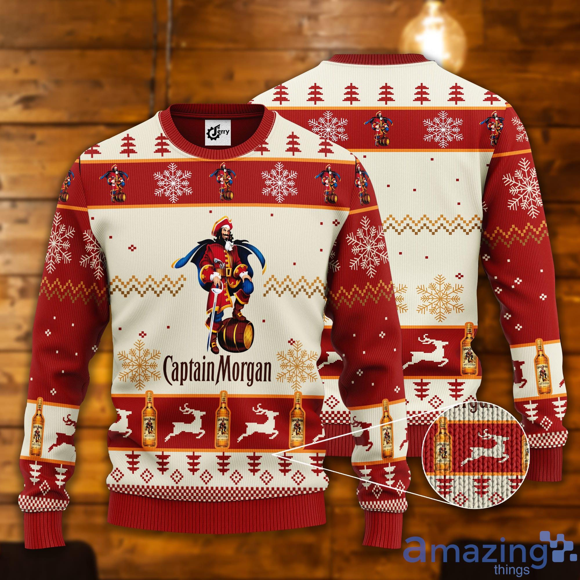 Captain Morgan Whicky Lover Ugly Christmas Sweater Product Photo 1