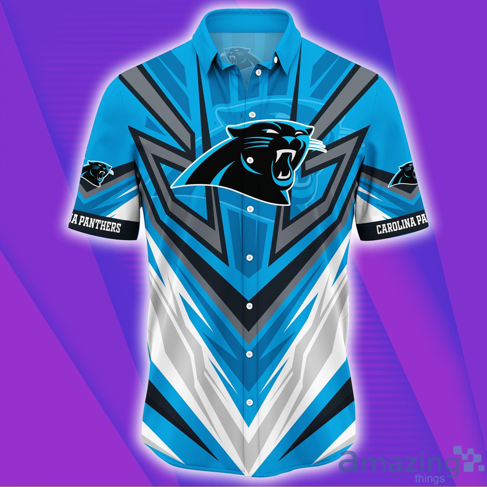 Carolina Panthers NFL All Over Print Hawaiian Shirt image Carolina Panthers NFL All Over Print Hawaiian Shirt Product Photo 2