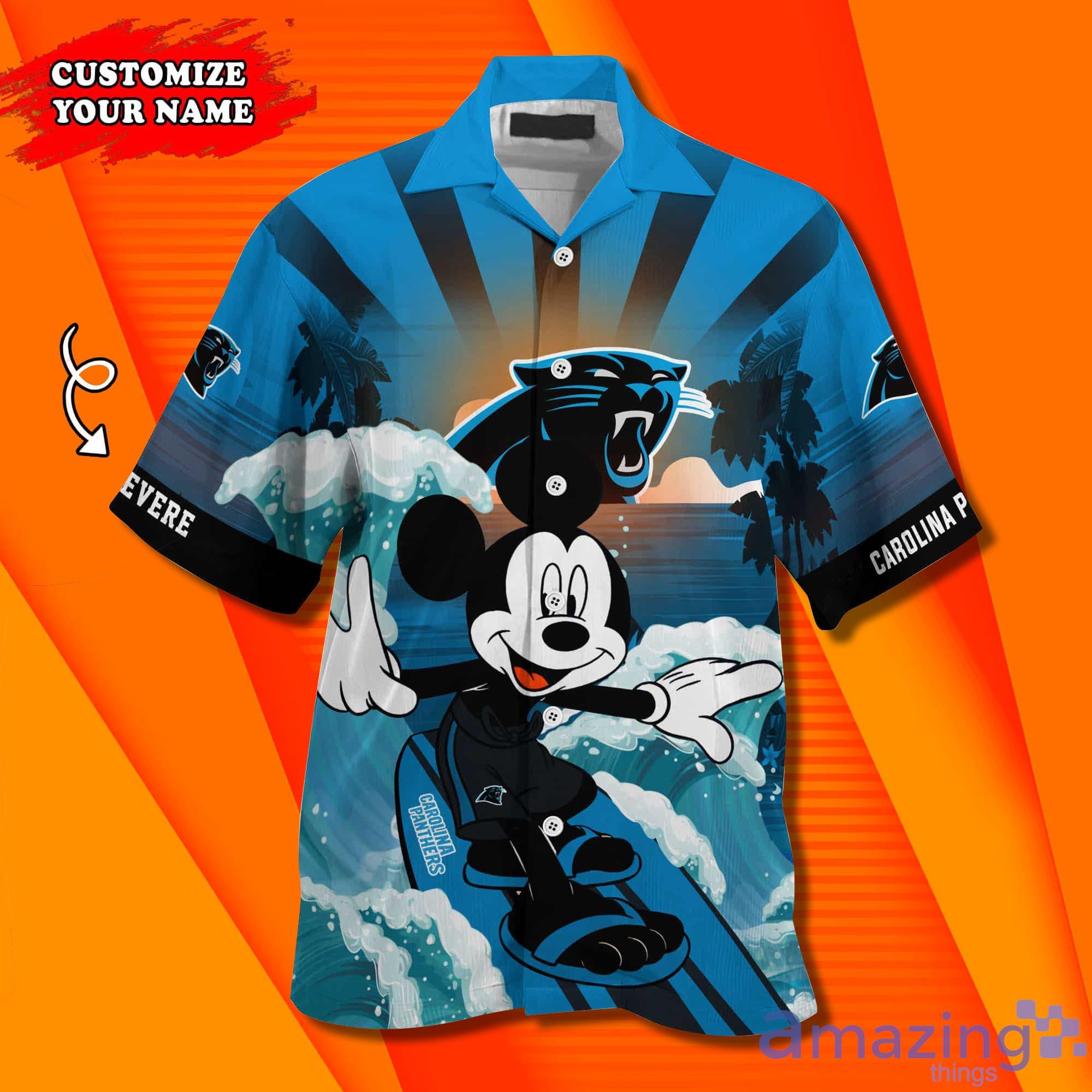 Carolina Panthers Mickey Mouse With Throw And Jersey On