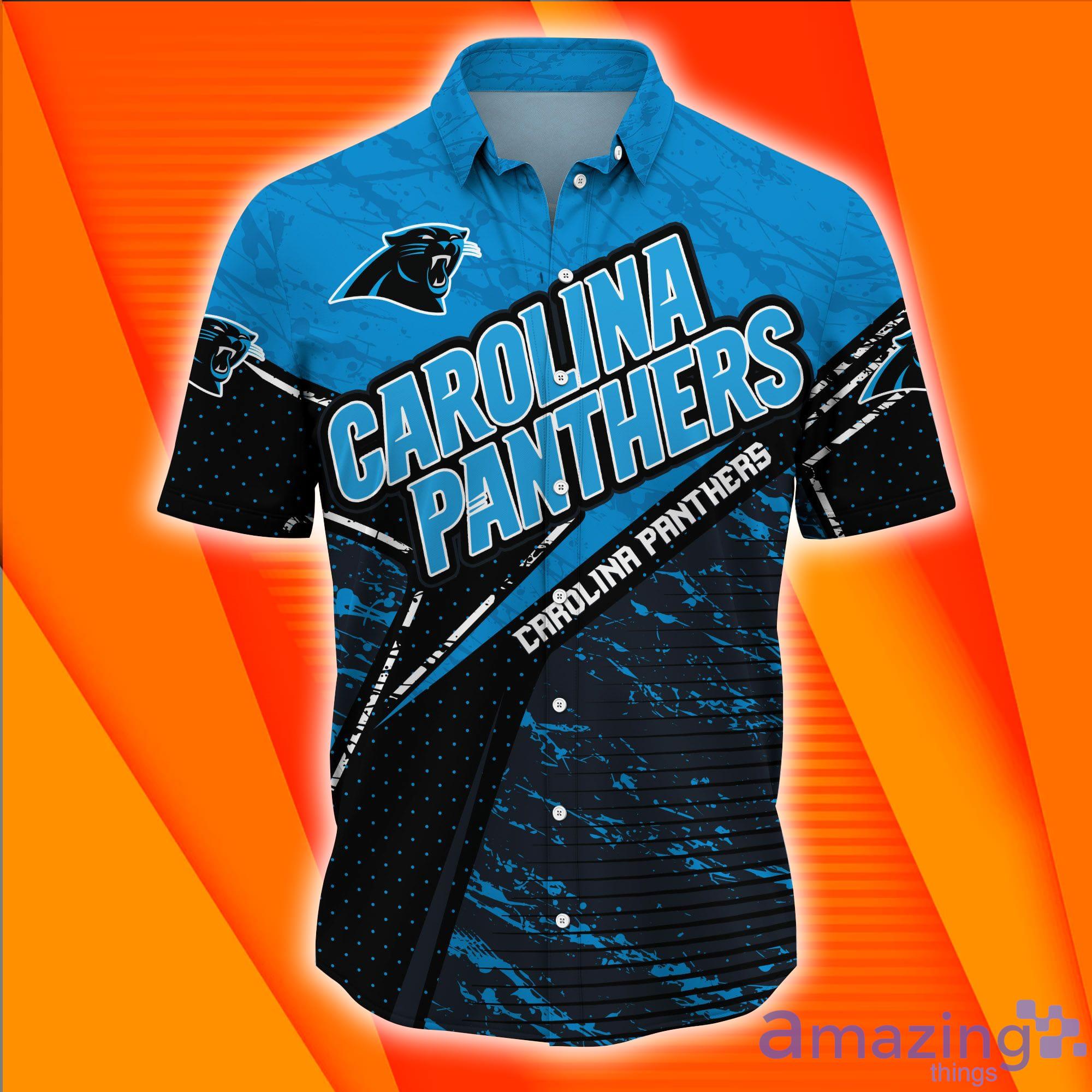 Carolina Panthers NFL Black And Blue Short Sleeves Hawaiian Shirt