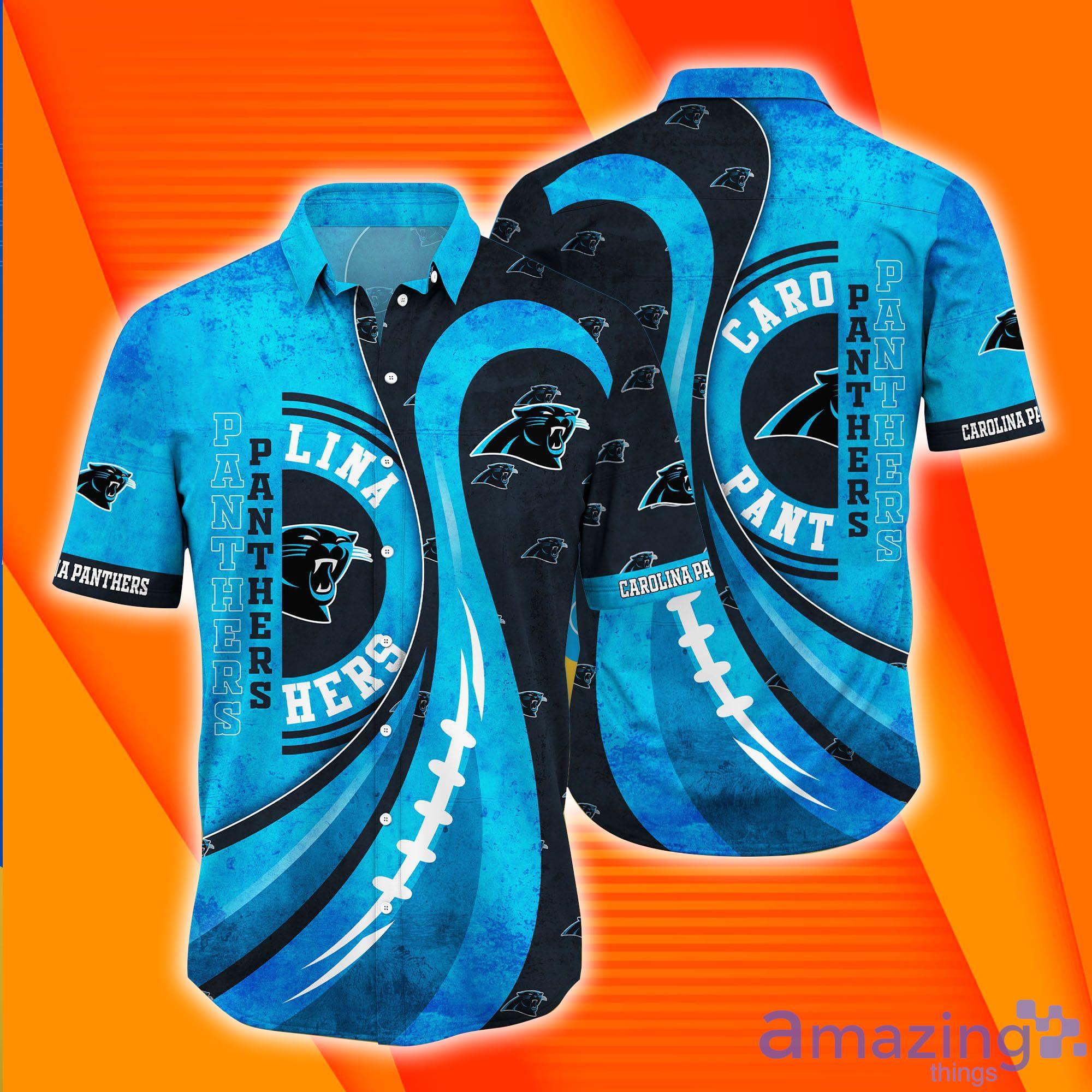 Carolina Panthers NFL Dirty Texture Design Short Sleeves Hawaiian Shirt Product Photo 1