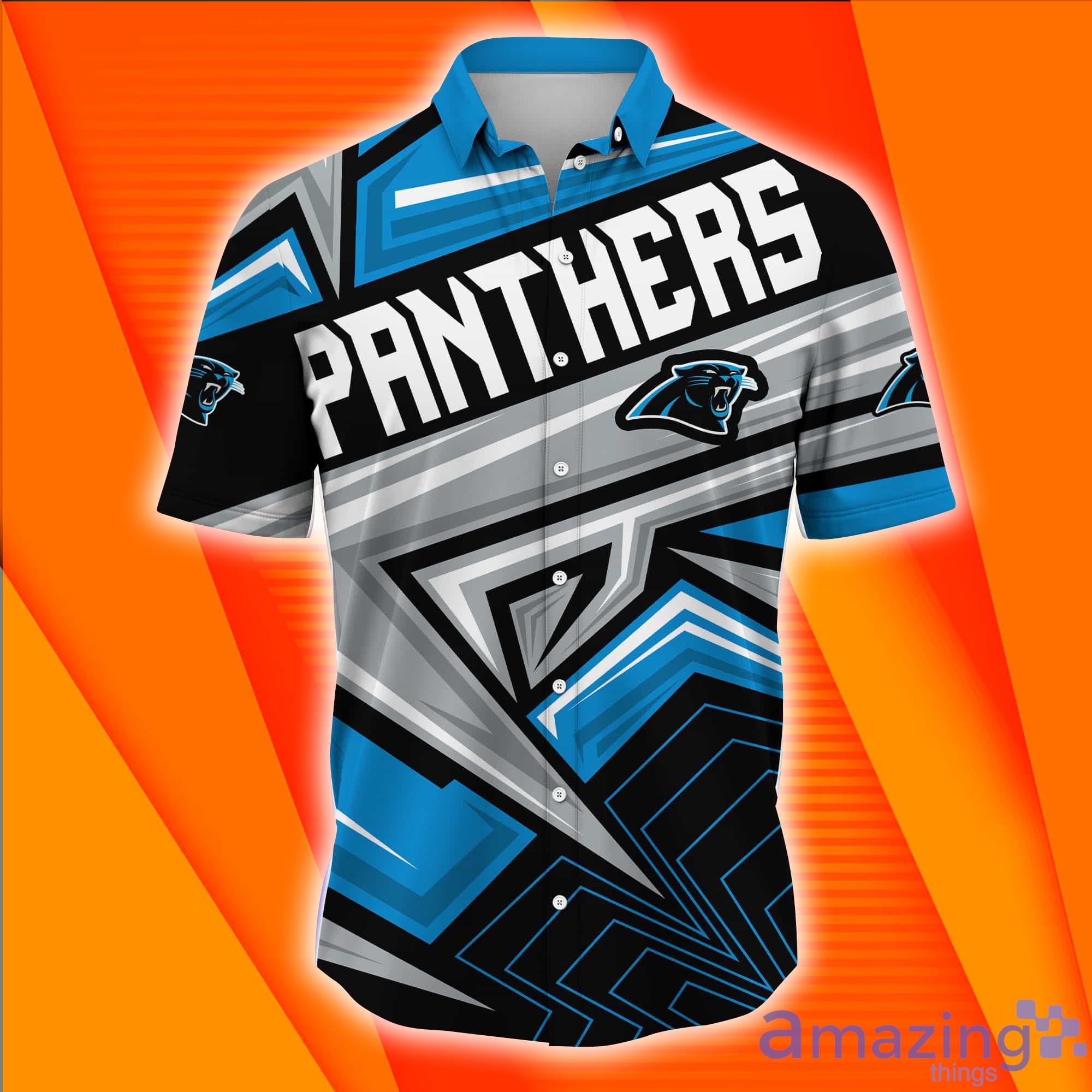 Carolina Panthers NFL Full Print Short Sleeves Hawaiian Shirt image Carolina Panthers NFL Full Print Short Sleeves Hawaiian Shirt Product Photo 3
