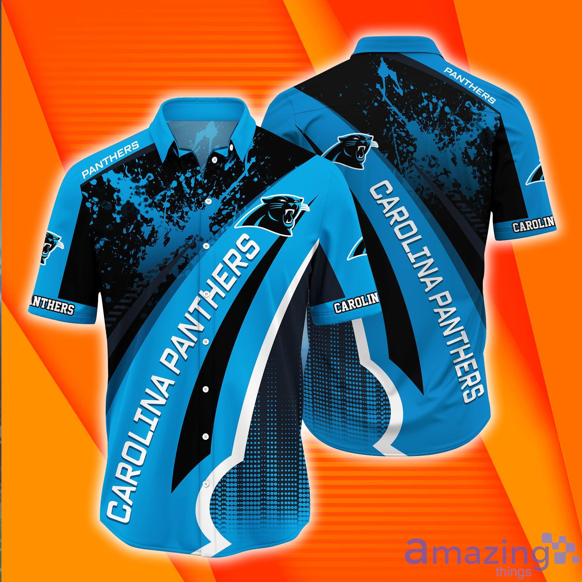 Carolina Panthers NFL Short Sleeves Hawaiian Shirt For Fans Product Photo 1 Carolina Panthers NFL Short Sleeves Hawaiian Shirt For Fans Product Photo 1