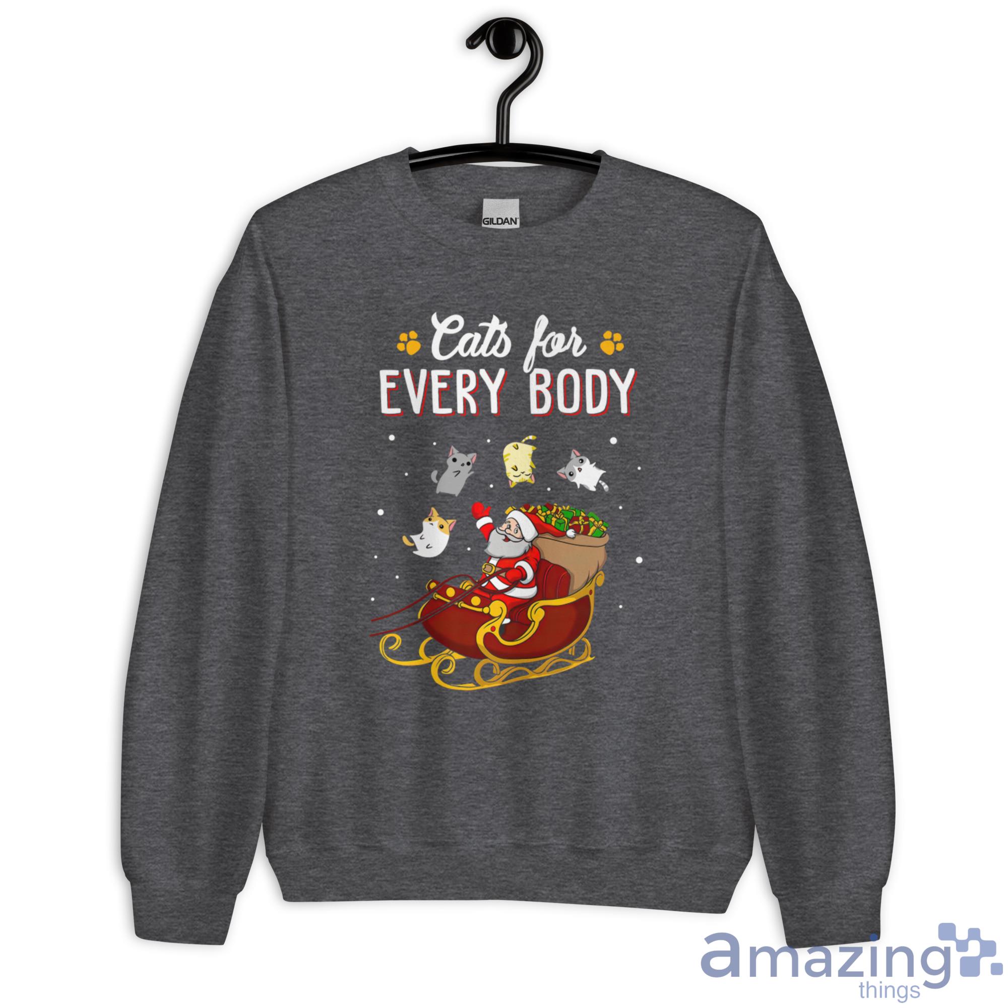 Cats For Everybody Cat Christmas Ugly Christmas Sweatshirt Shirt image Cats For Everybody Cat Christmas Ugly Christmas Sweatshirt Shirt - Unisex Heavy Blend Crewneck Sweatshirt-2