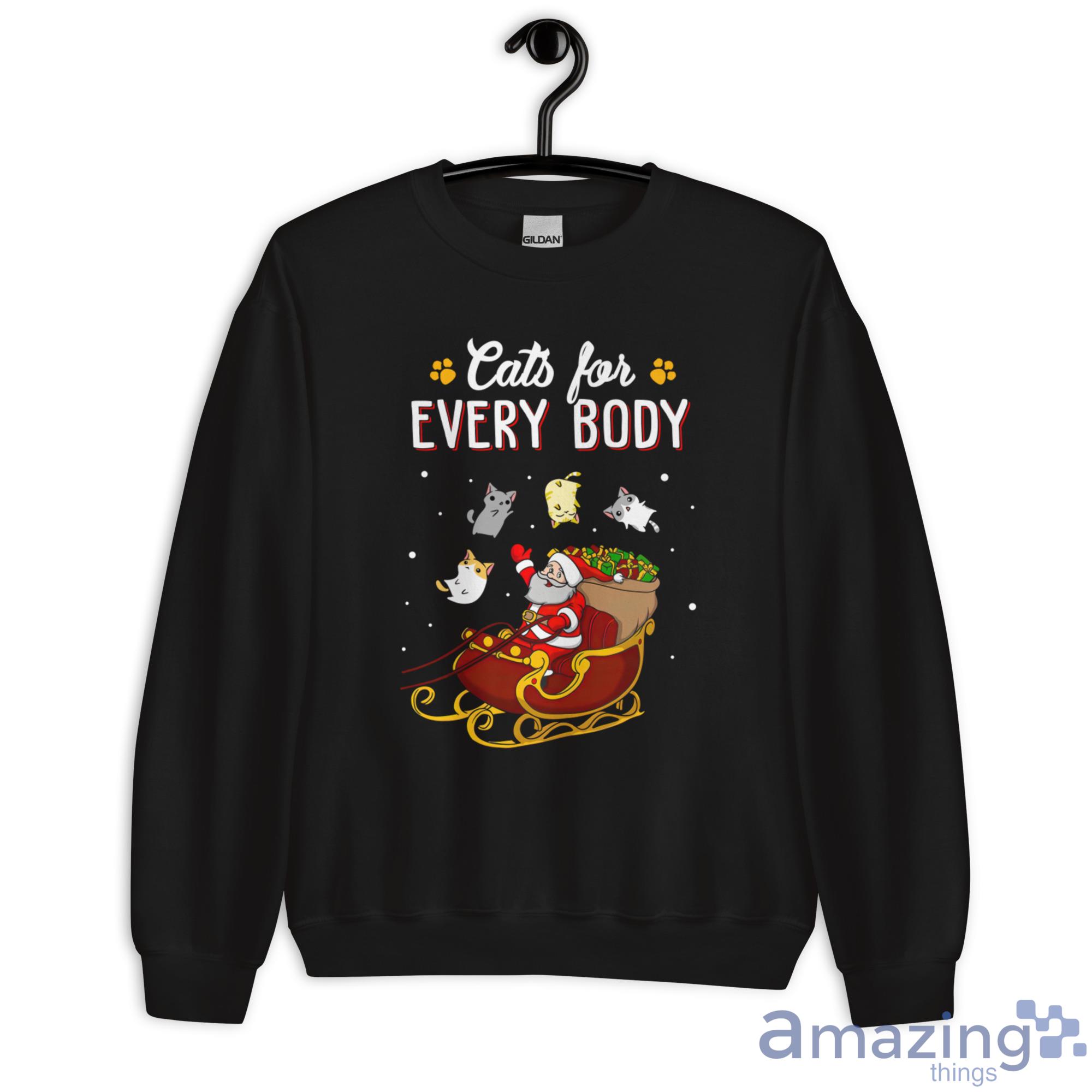 Cats For Everybody Cat Christmas Ugly Christmas Sweatshirt Shirt image Cats For Everybody Cat Christmas Ugly Christmas Sweatshirt Shirt - Unisex Heavy Blend Crewneck Sweatshirt