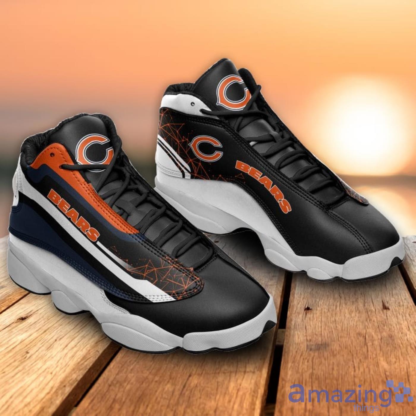 Mens Chicago Bears Shoes Air jordans 13 NFL 3D Graphics for sale 