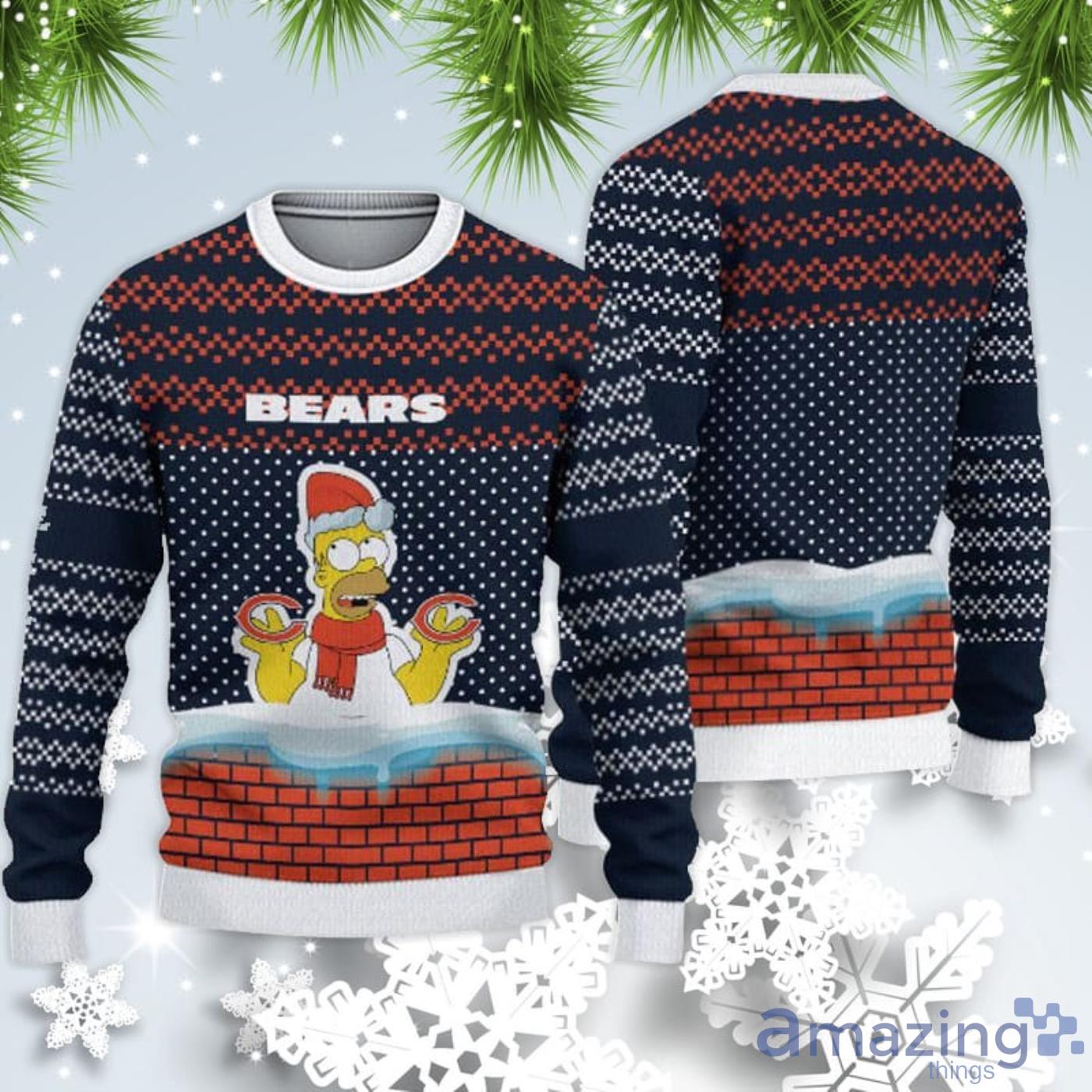 Chicago Bears Christmas Simpson Sweater For Fans Product Photo 1