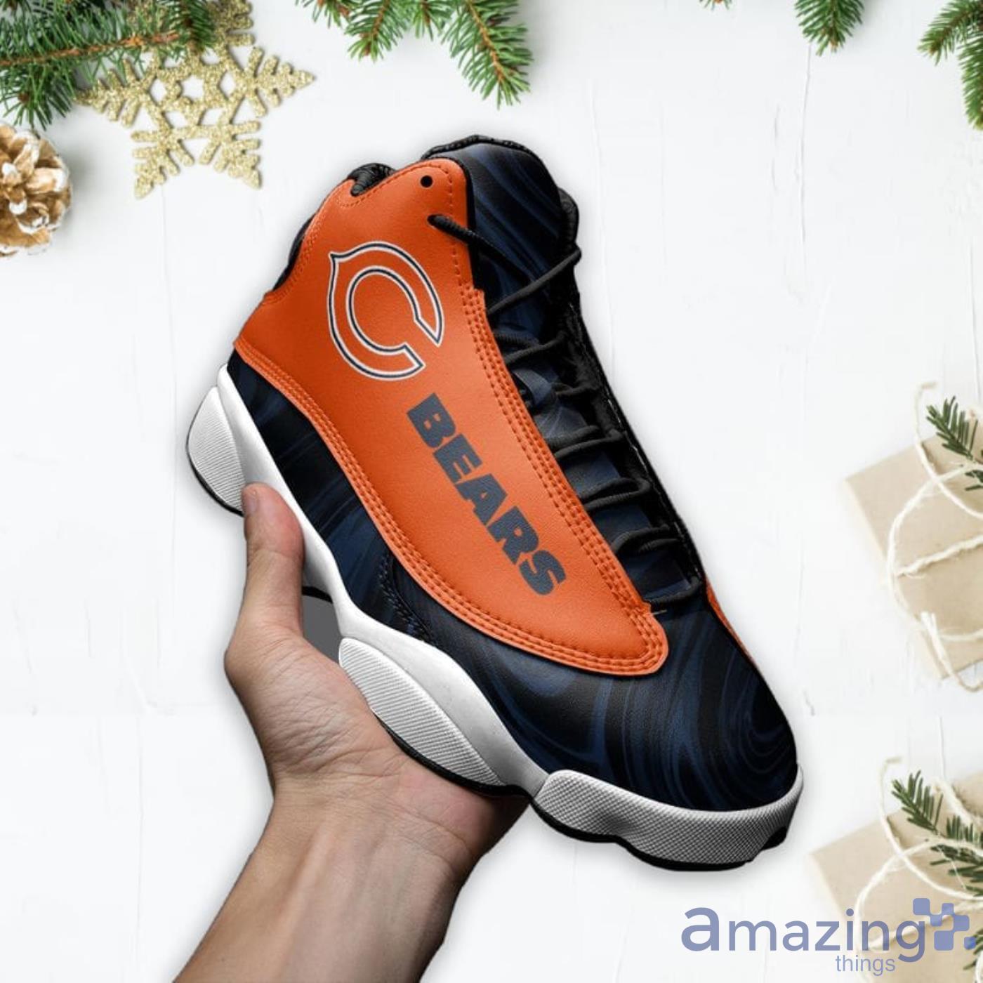 Chicago Bears Marble Pattern Air Jordan 13 Shoes For Fans image Chicago Bears Marble Pattern Air Jordan 13 Shoes For Fans Product Photo 3