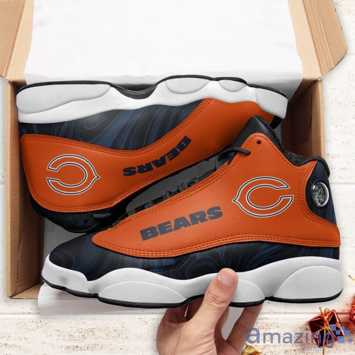 Chicago Bears Marble Pattern Air Jordan 13 Shoes For Fans image Chicago Bears Marble Pattern Air Jordan 13 Shoes For Fans Product Photo 5
