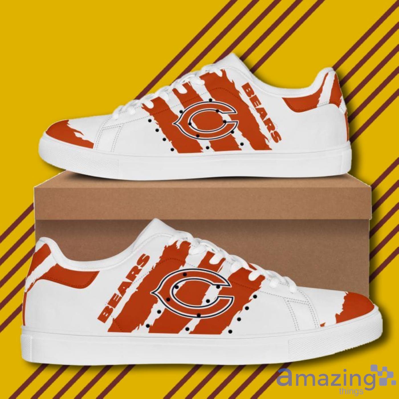 Chicago Bears NFL Black And White Skate Shoes image Chicago Bears NFL Black And White Skate Shoes Product Photo 2
