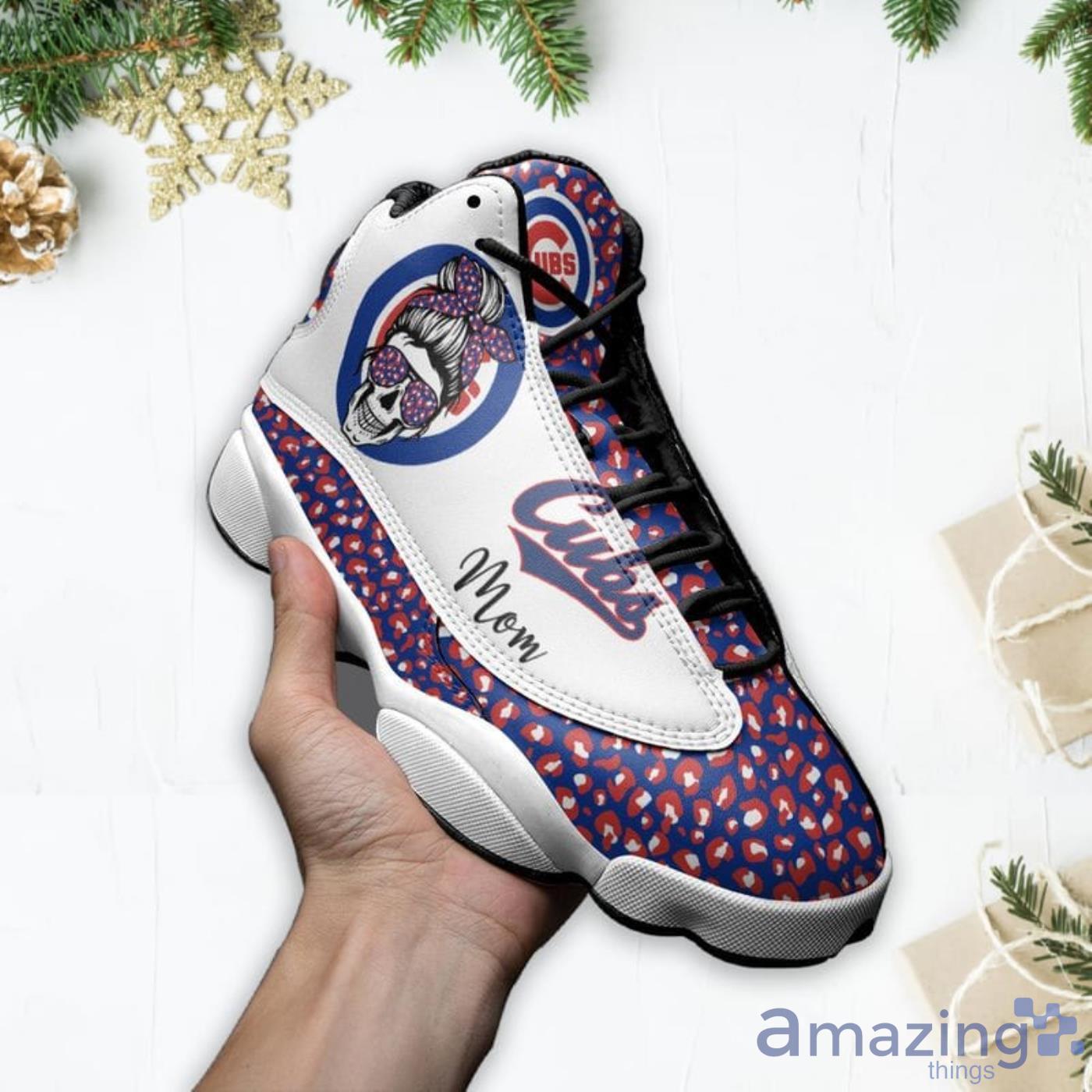 Chicago Cubs Mom Leopard Pattern Air Jordan 13 Shoes For Fans image Chicago Cubs Mom Leopard Pattern Air Jordan 13 Shoes For Fans Product Photo 3