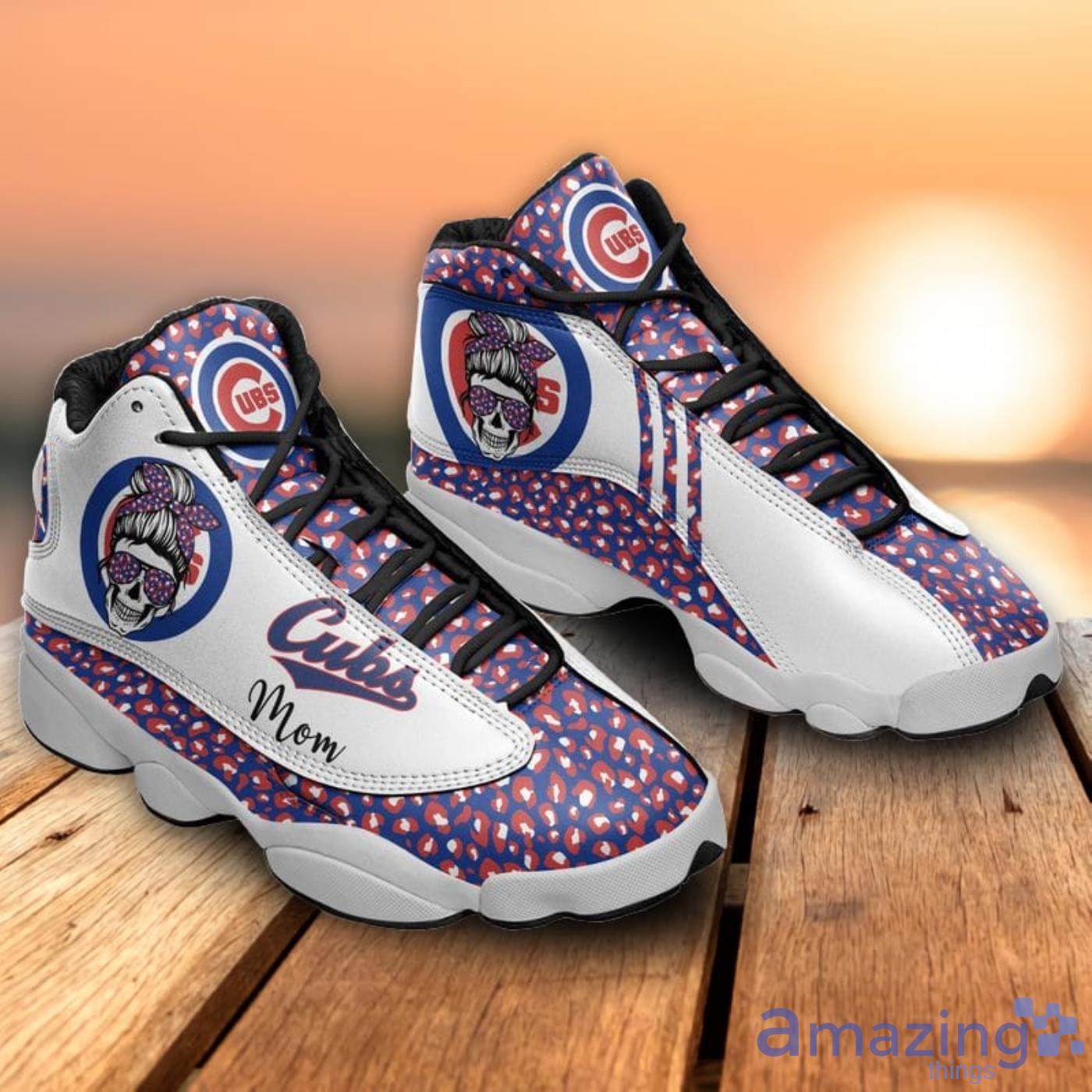 Chicago Cubs Mom Leopard Pattern Air Jordan 13 Shoes For Fans image Chicago Cubs Mom Leopard Pattern Air Jordan 13 Shoes For Fans Product Photo 4
