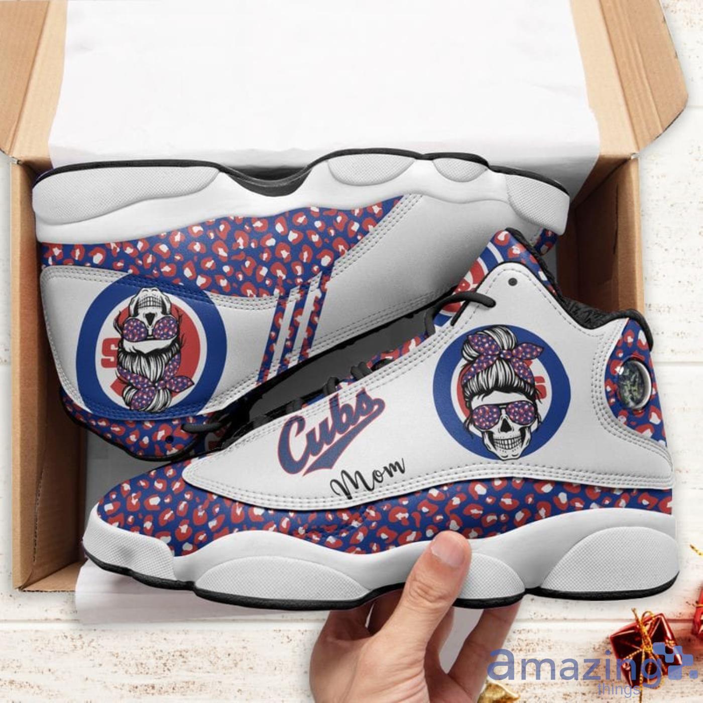 Chicago Cubs Mom Leopard Pattern Air Jordan 13 Shoes For Fans image Chicago Cubs Mom Leopard Pattern Air Jordan 13 Shoes For Fans Product Photo 5