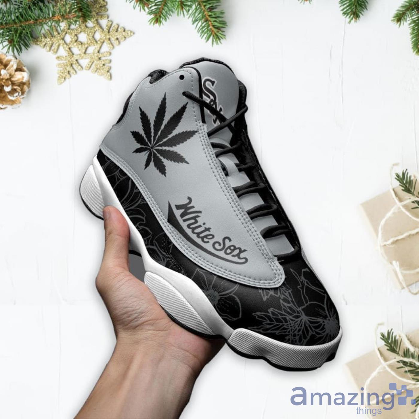 Chicago White Sox Weed Pattern Air Jordan 13 Shoes For Fans image Chicago White Sox Weed Pattern Air Jordan 13 Shoes For Fans Product Photo 5
