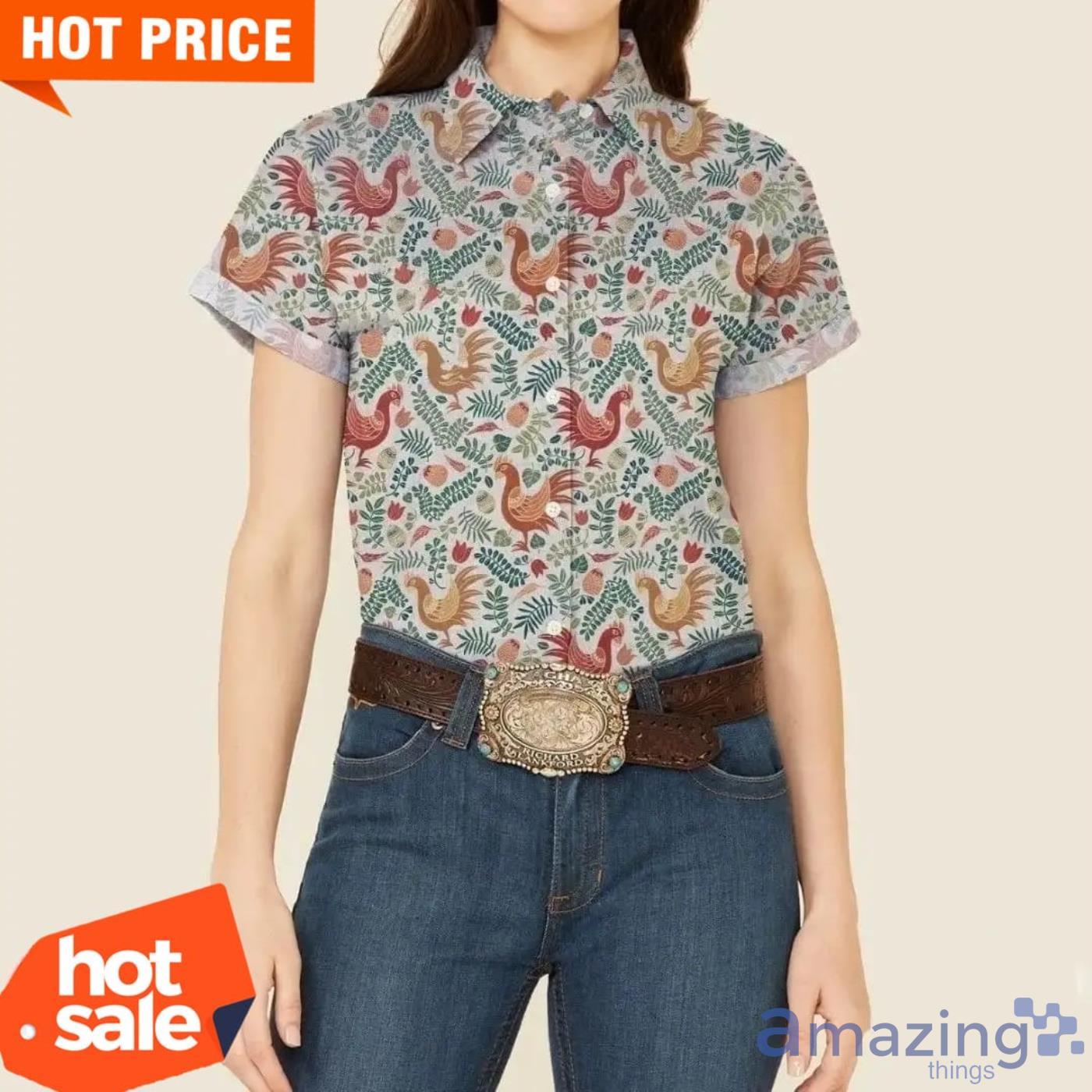 Chickens Pattern Hawaiian Shirt Best Animal Lovers Hawaiian Shirt Product Photo 1