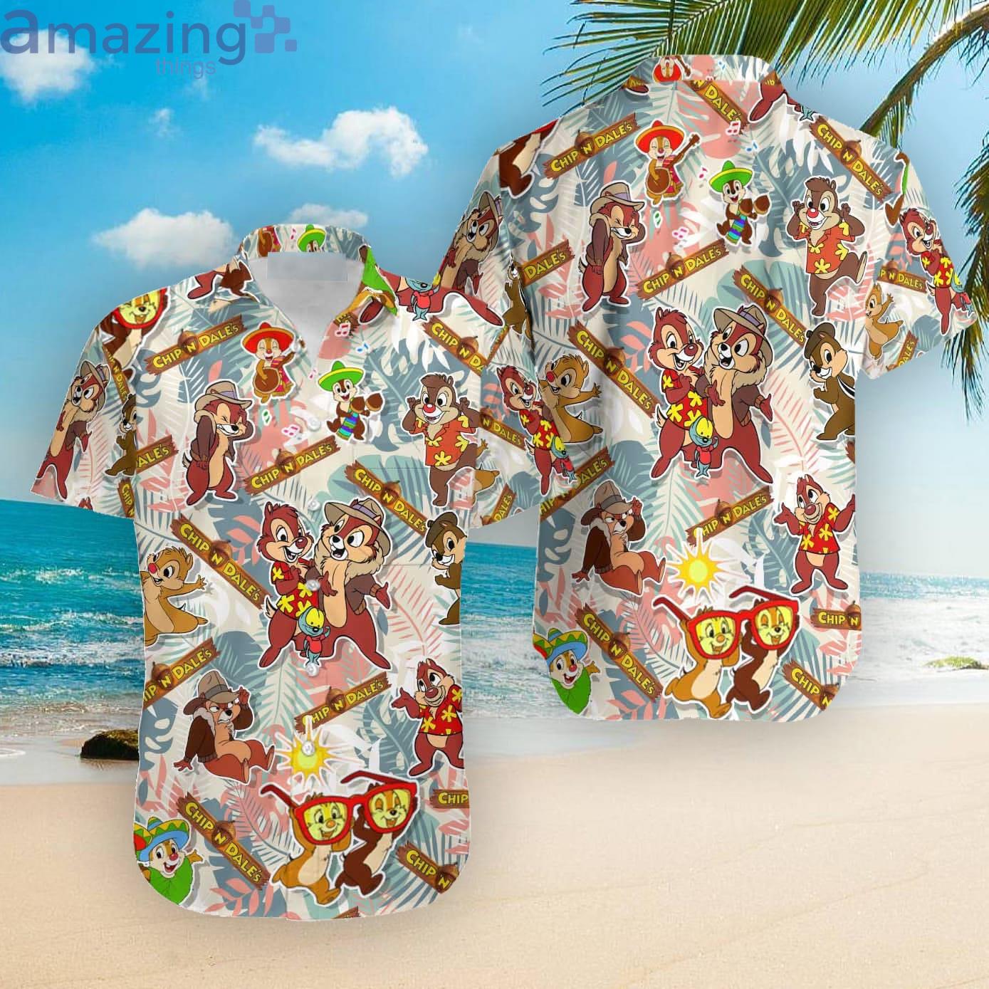 Chip And Dale Disney Cartoon Hawaiian Shirt Product Photo 1
