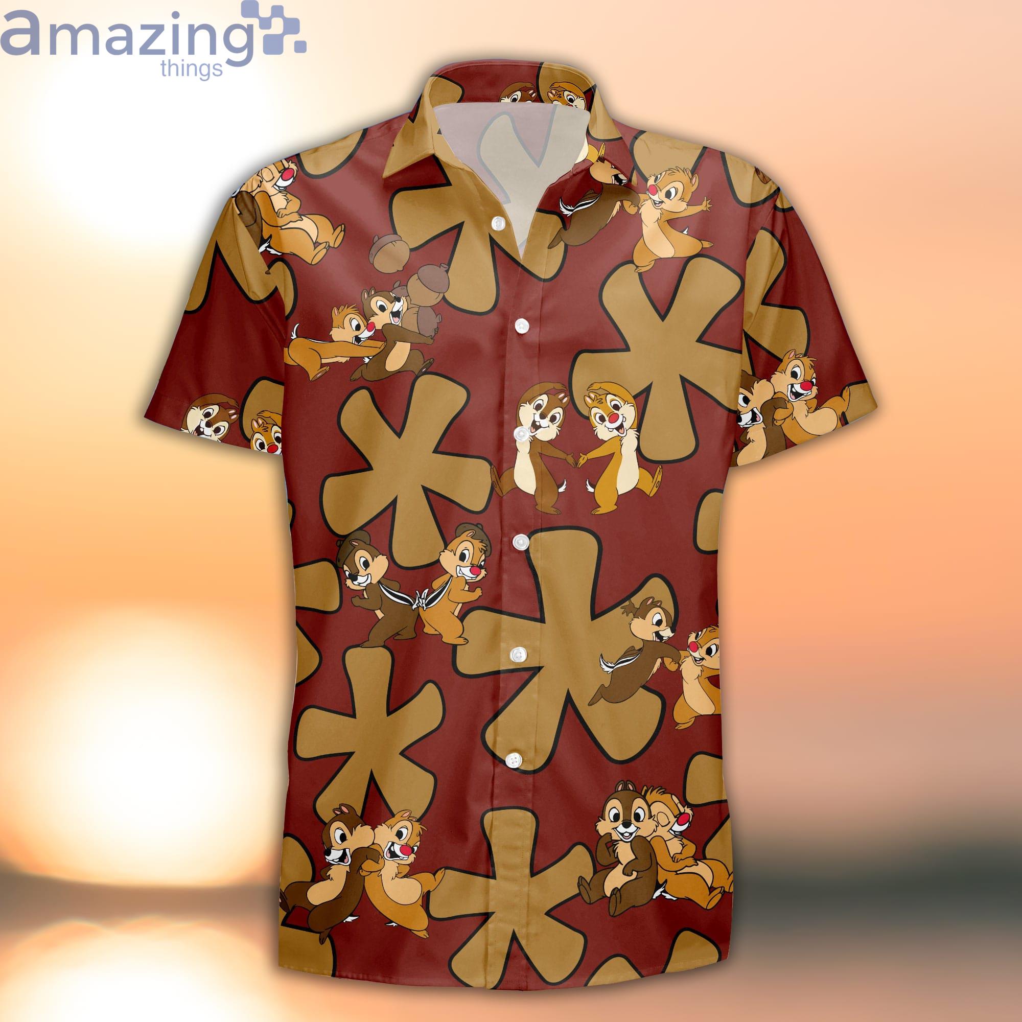 Chip & Dale Rescue Rangers Brown Summer Tropical Disney Hawaiian Shirt