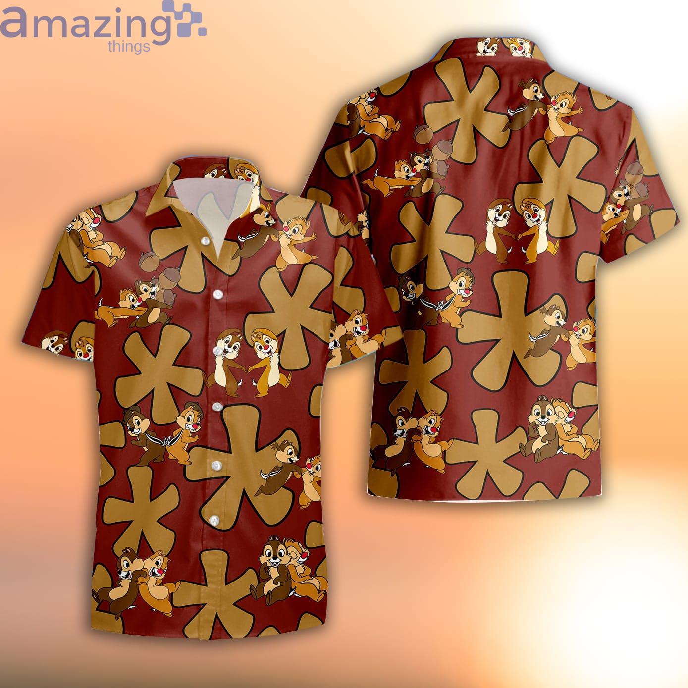 Chip & Dale Rescue Rangers Brown Summer Tropical Disney Hawaiian Shirt Product Photo 1